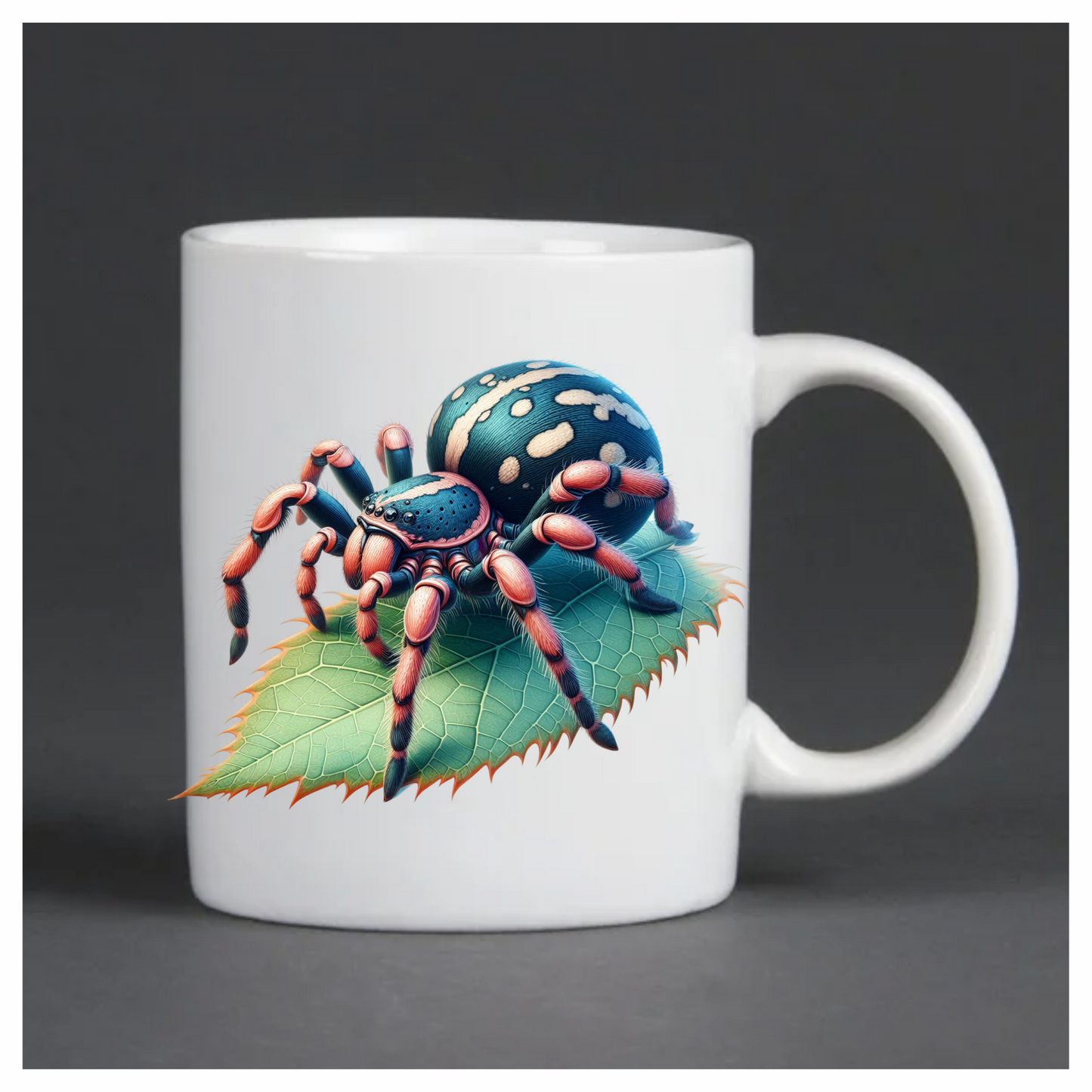 Spider Blue Leaf Tarantula Nature Vinyl Sticker Decal