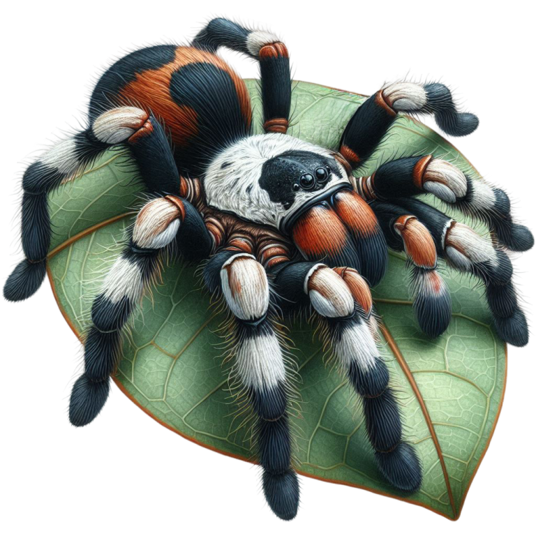 Tarantula Black Red Spider Leaf Vinyl Sticker Decal