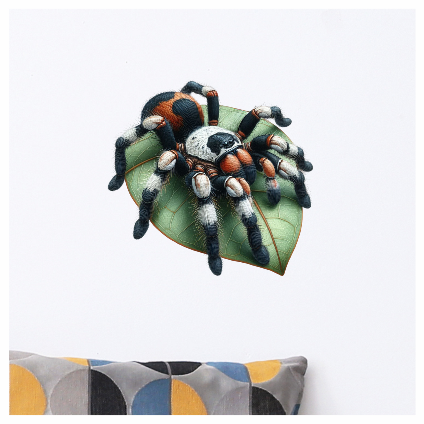 Tarantula Black Red Spider Leaf Vinyl Sticker Decal