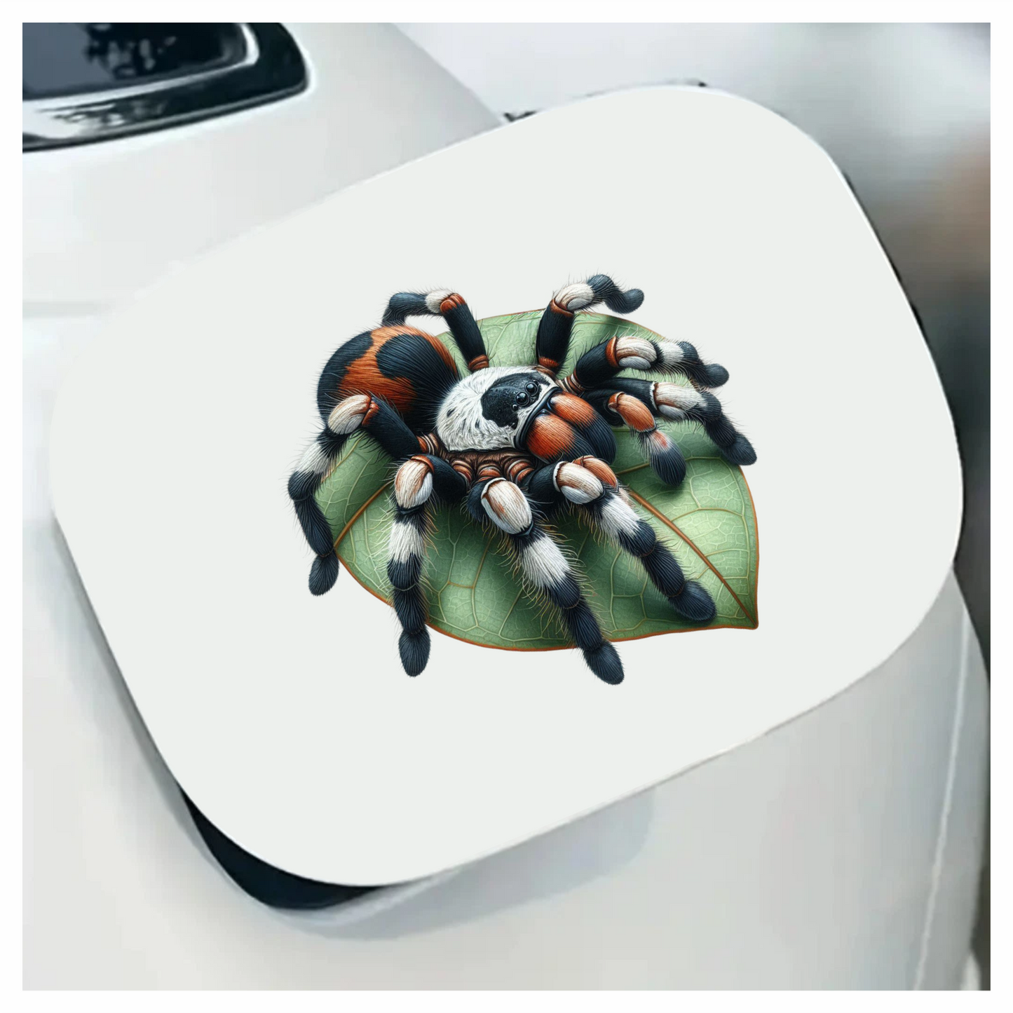 Tarantula Black Red Spider Leaf Vinyl Sticker Decal