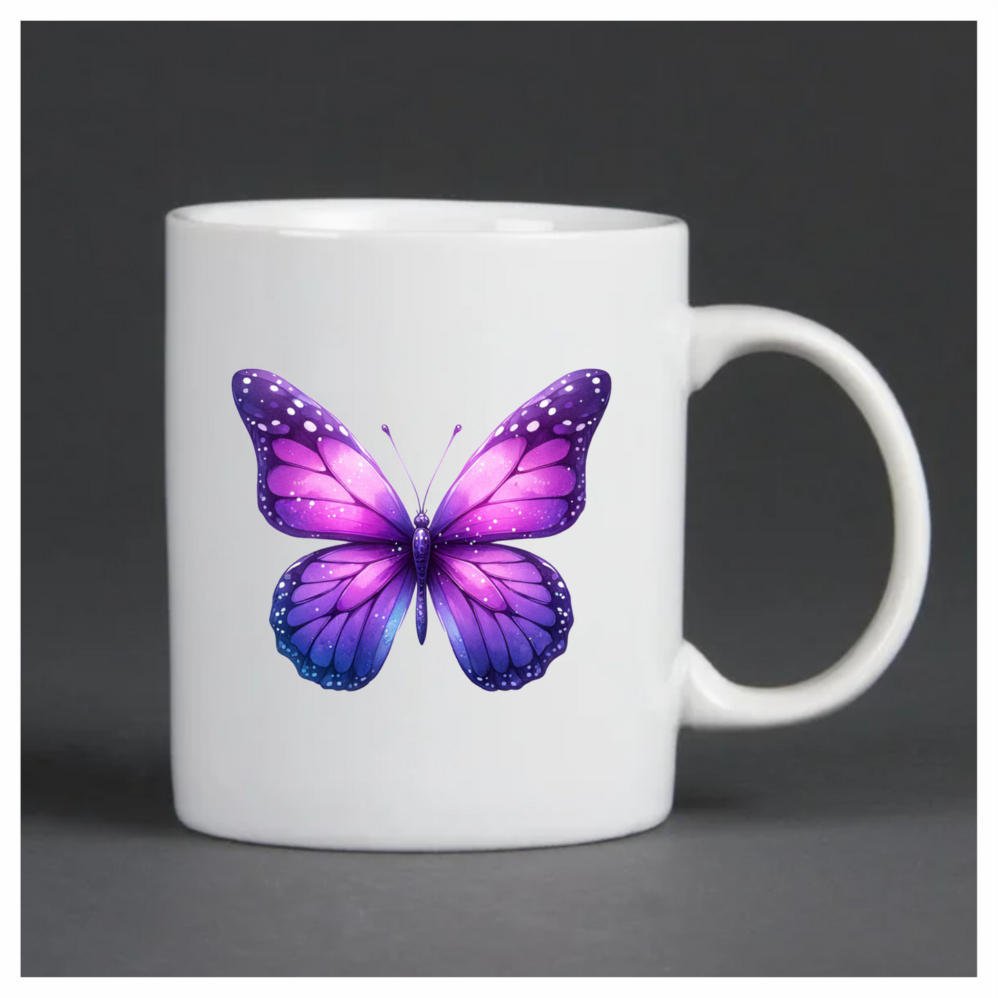 Purple Butterfly Wings Open Symmetrical Vinyl Sticker Decal