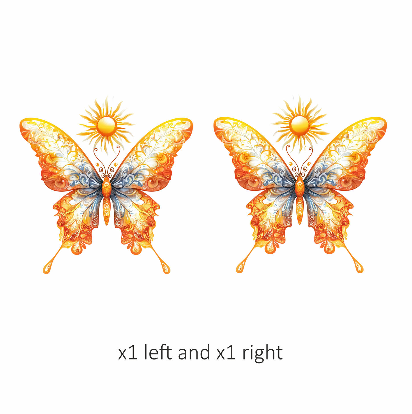 Bright Butterfly Yellow Sun Vinyl Sticker Decal