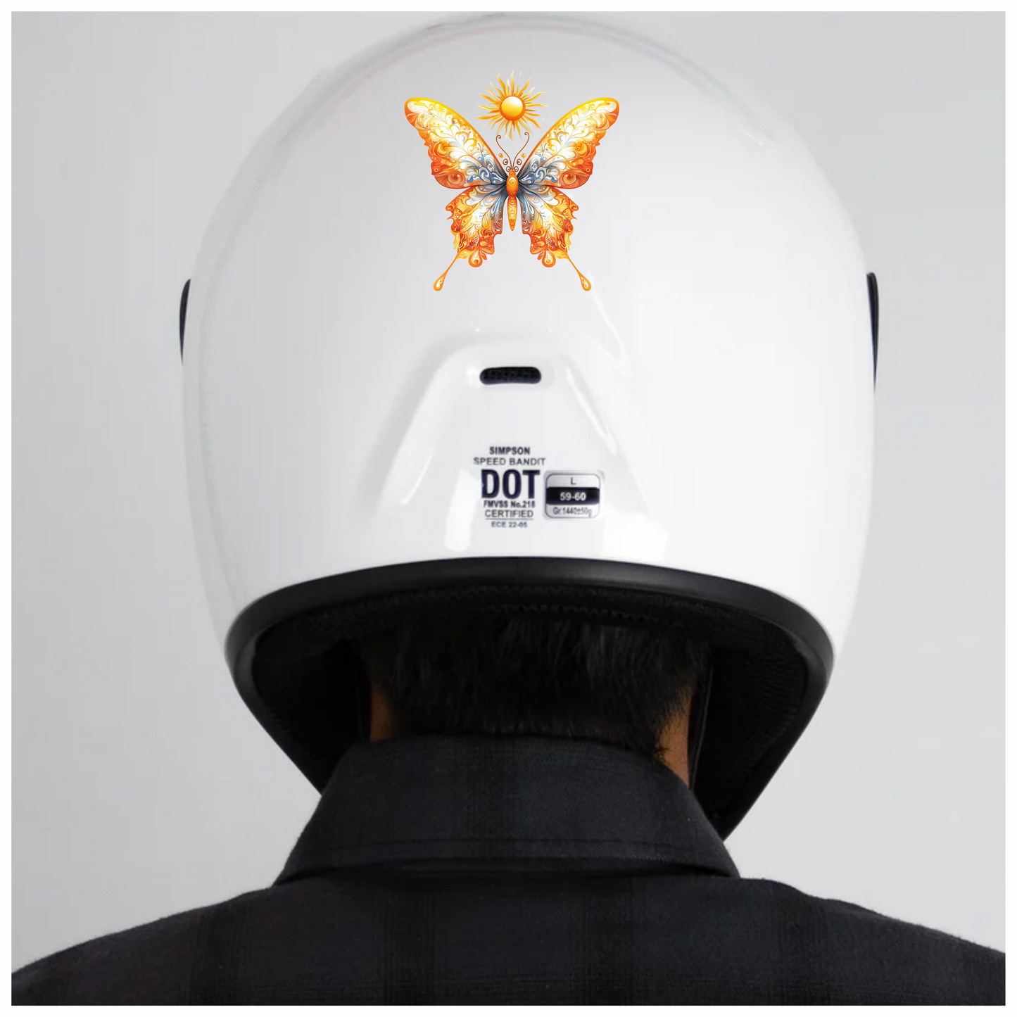 Bright Butterfly Yellow Sun Vinyl Sticker Decal
