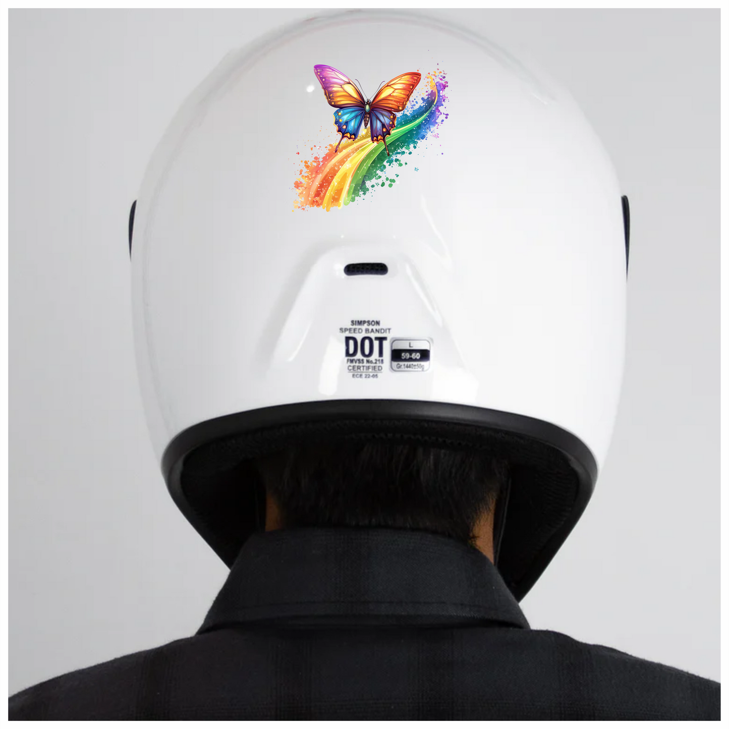 Butterfly Rainbow Colorful Bright Vinyl Sticker Decal