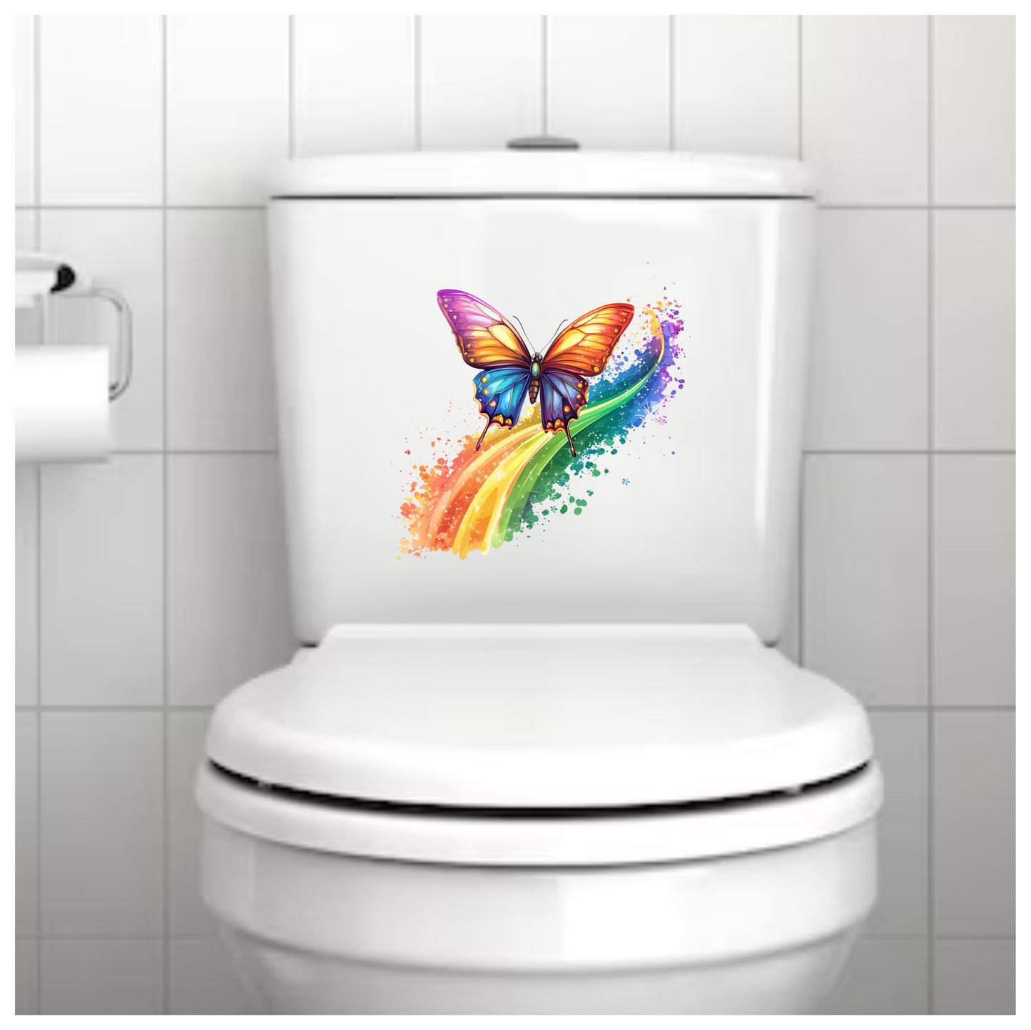 Butterfly Rainbow Colorful Bright Vinyl Sticker Decal