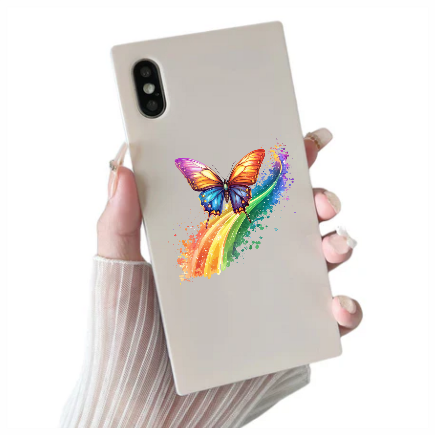 Butterfly Rainbow Colorful Bright Vinyl Sticker Decal