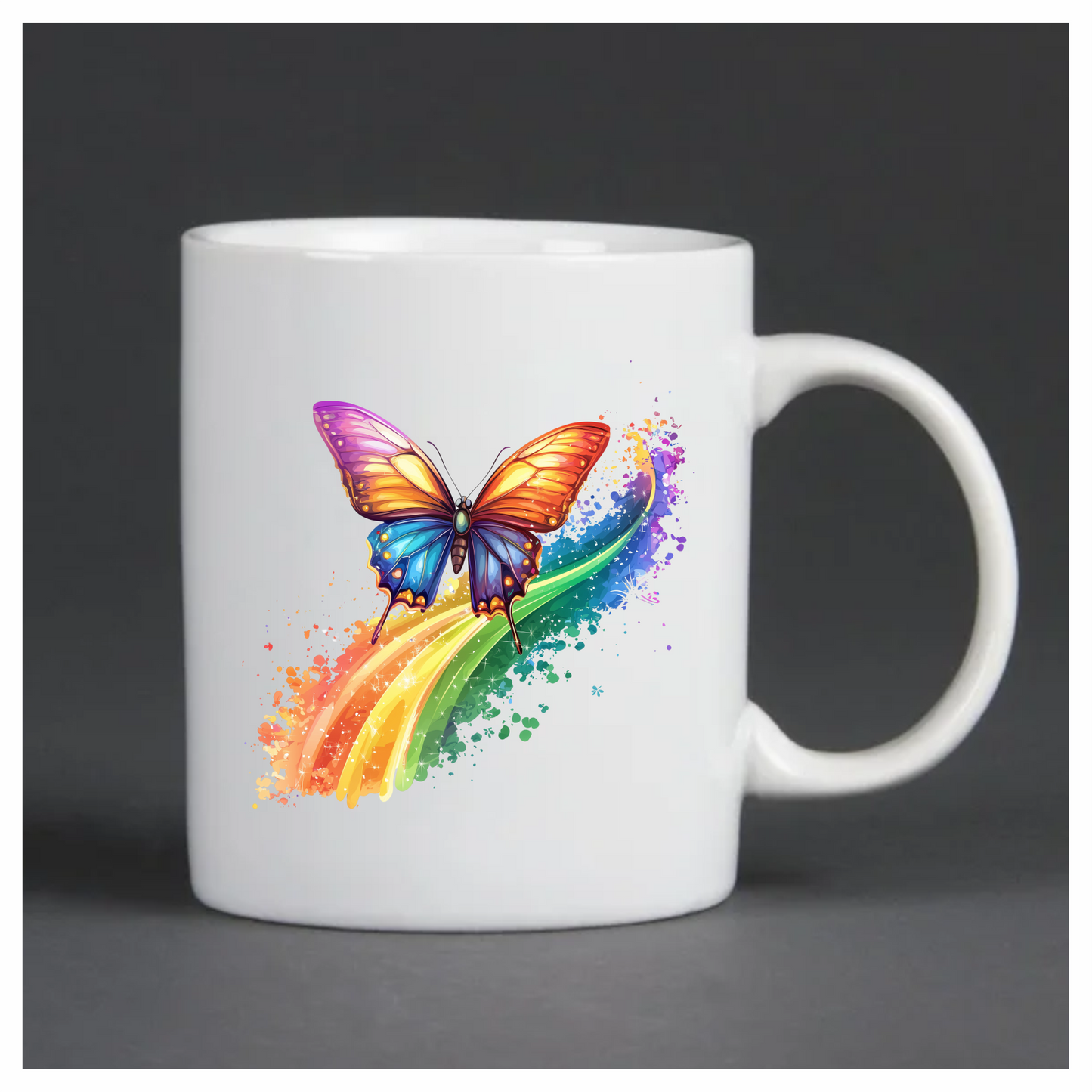 Butterfly Rainbow Colorful Bright Vinyl Sticker Decal