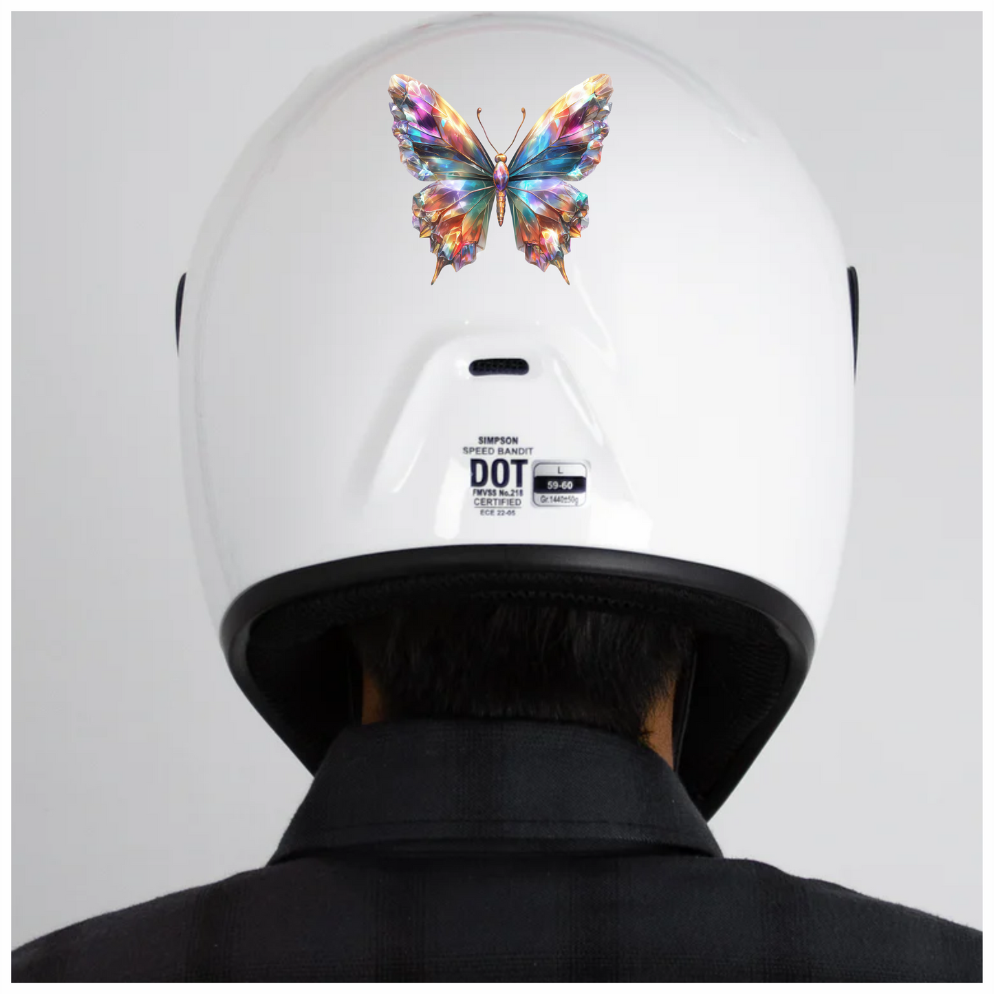 Crystal Butterfly Colorful Sparkling Wings Vinyl Sticker Decal