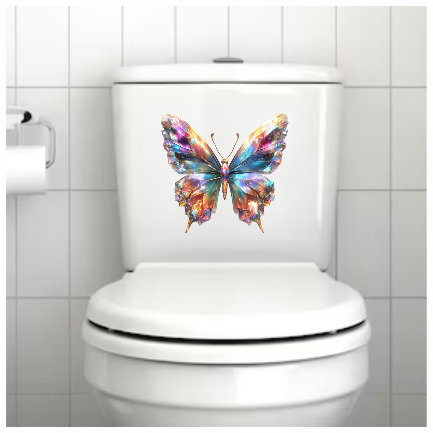 Crystal Butterfly Colorful Sparkling Wings Vinyl Sticker Decal