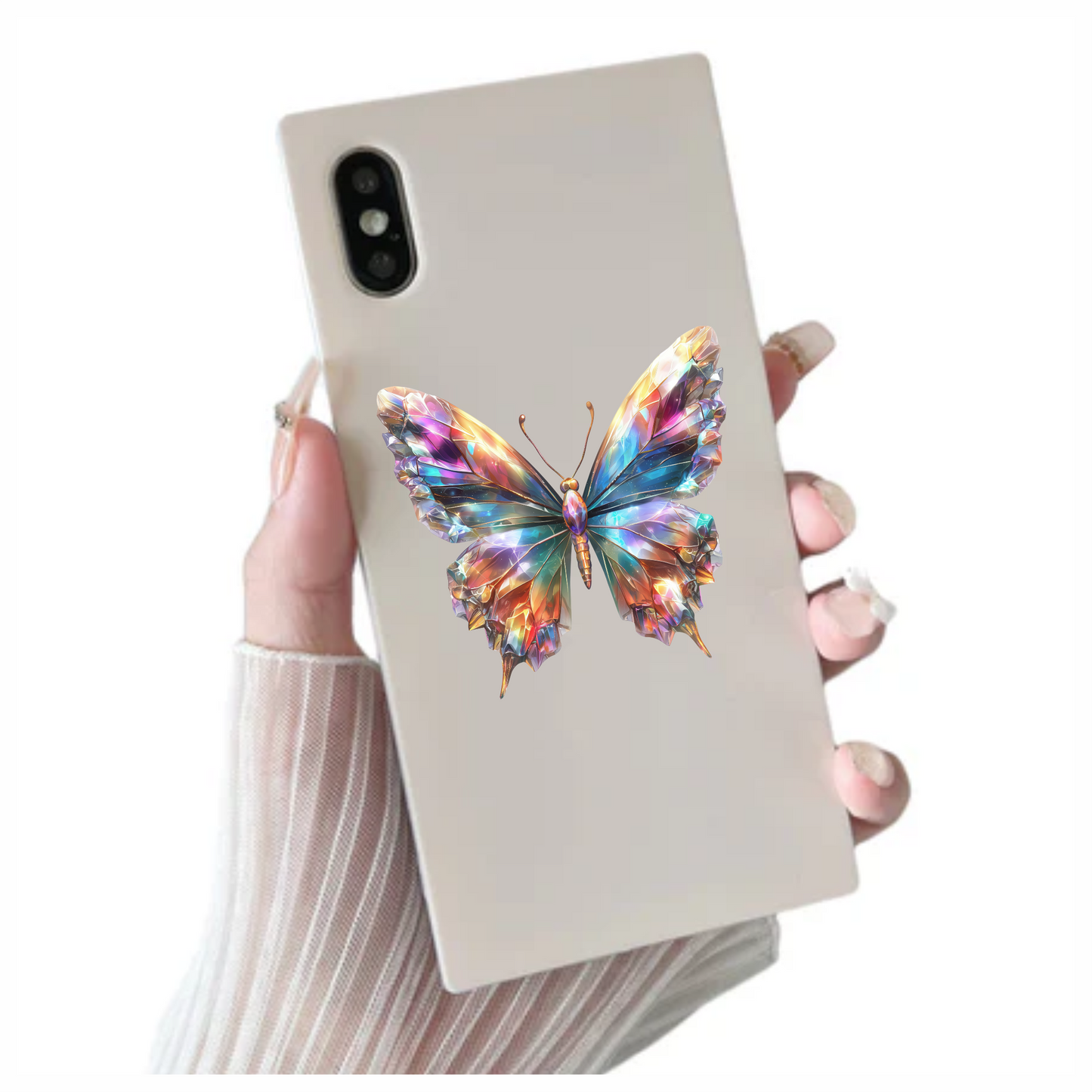 Crystal Butterfly Colorful Sparkling Wings Vinyl Sticker Decal
