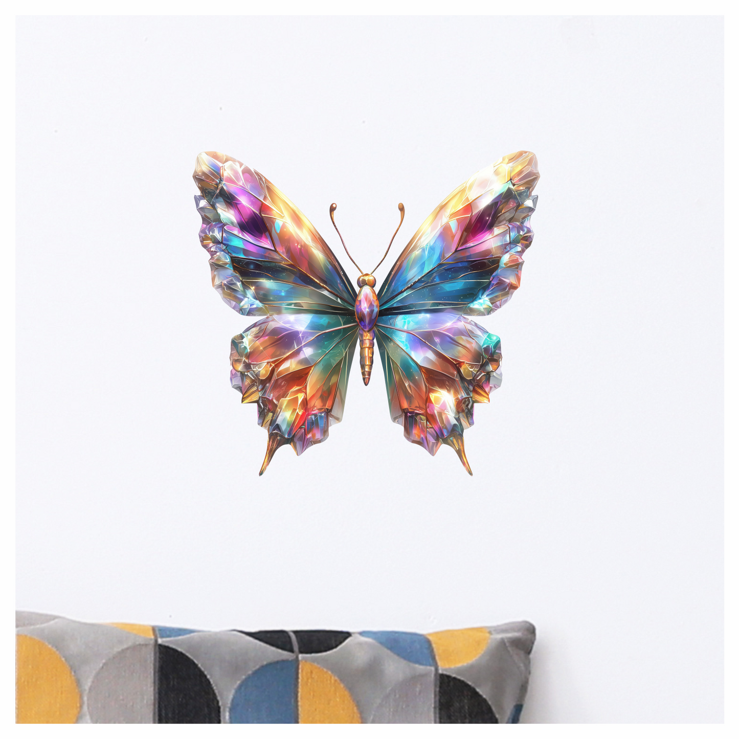 Crystal Butterfly Colorful Sparkling Wings Vinyl Sticker Decal