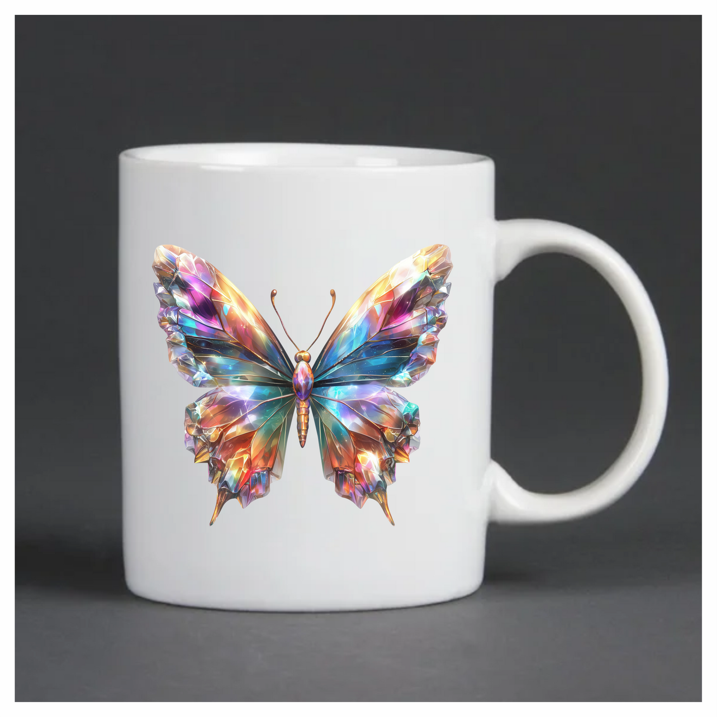 Crystal Butterfly Colorful Sparkling Wings Vinyl Sticker Decal
