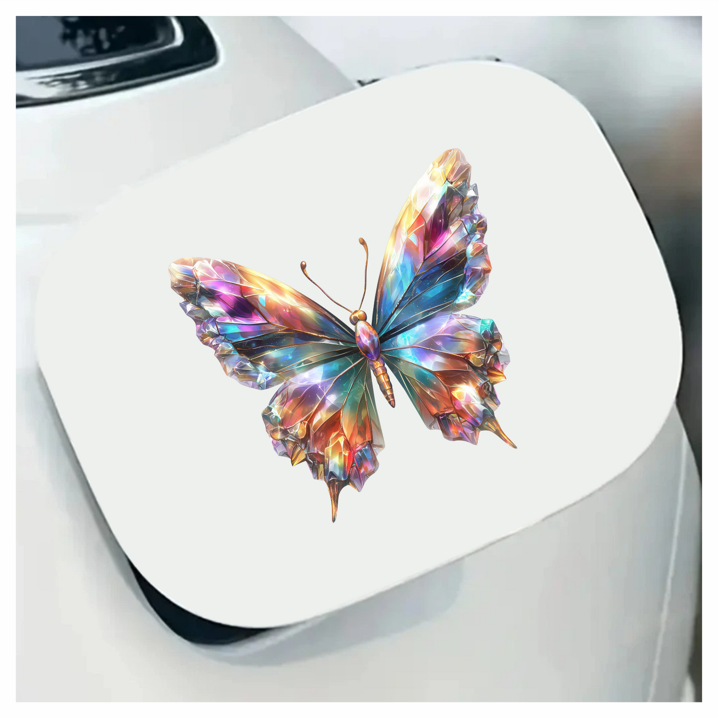 Crystal Butterfly Colorful Sparkling Wings Vinyl Sticker Decal