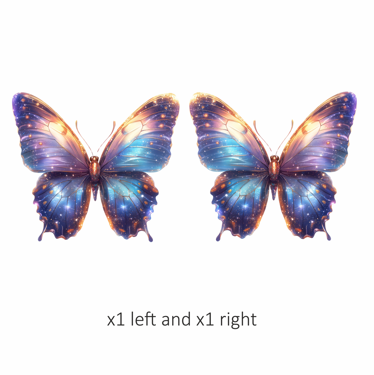Butterfly Purple Cosmic Bright Wings Vinyl Sticker Decal