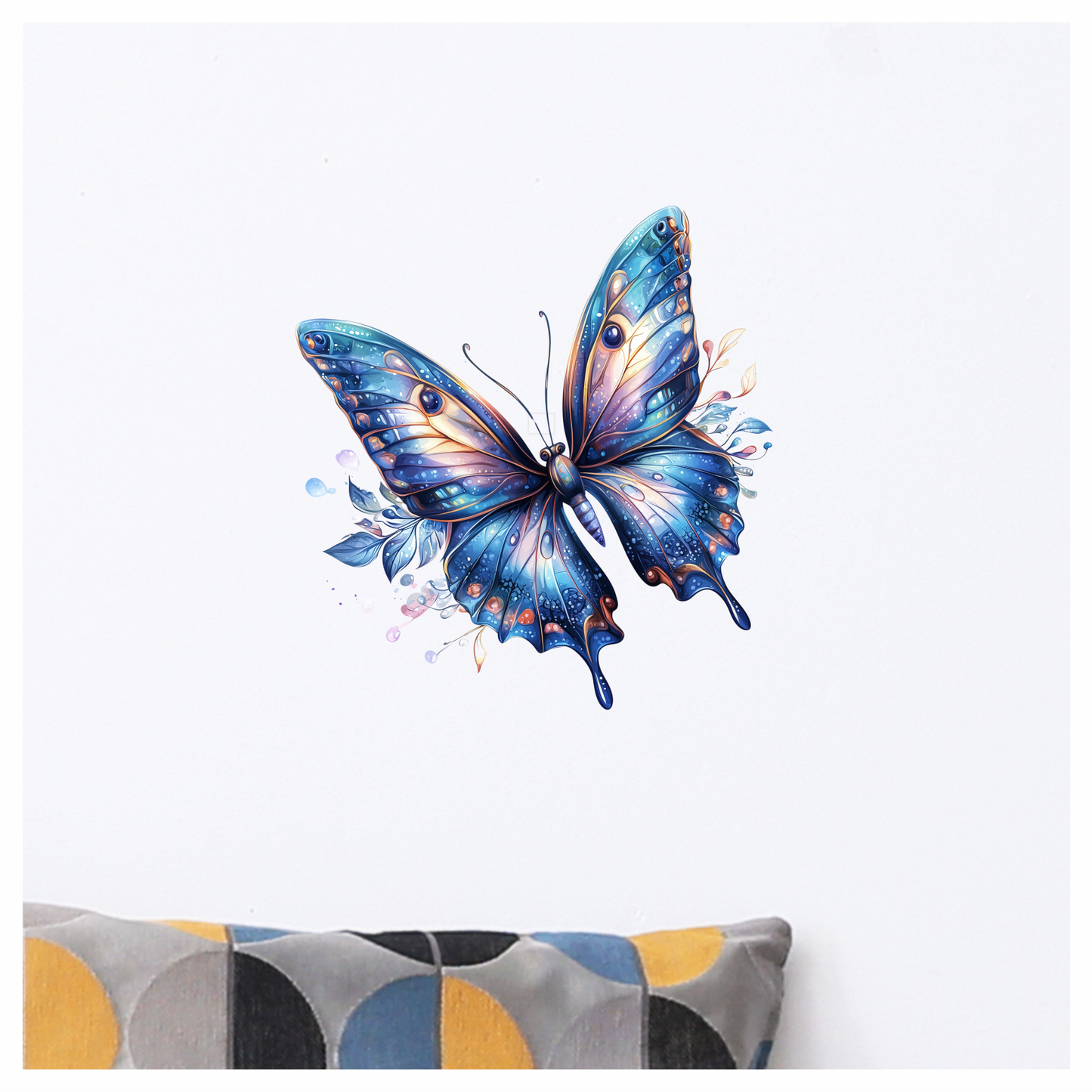 Blue Butterfly Animal Vinyl Sticker Decal