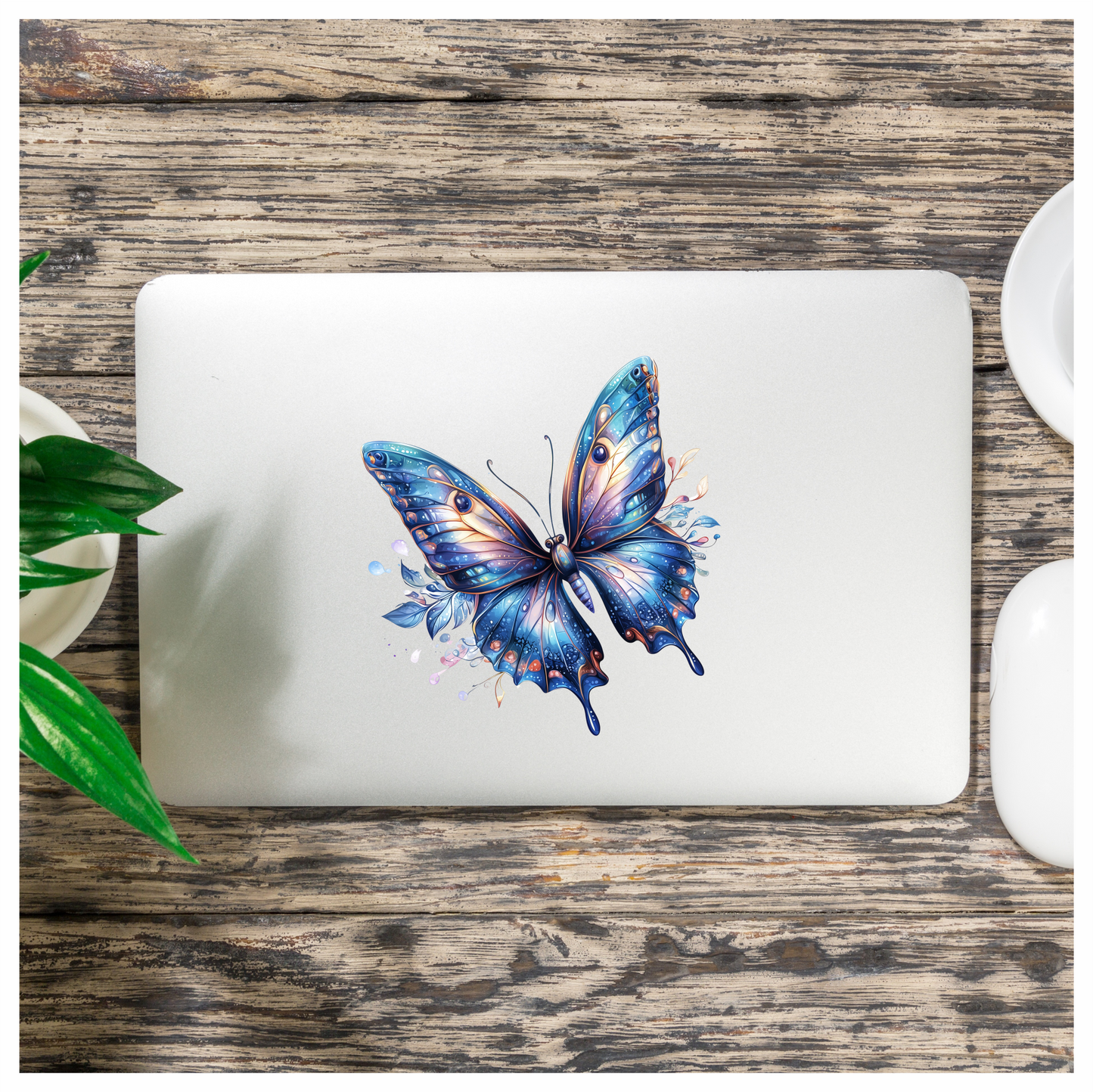 Blue Butterfly Animal Vinyl Sticker Decal
