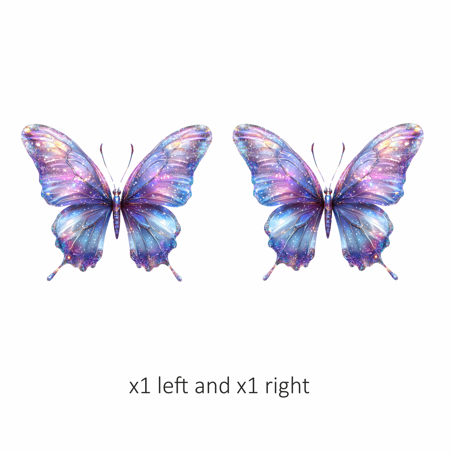 Purple Butterfly Starry Pattern Vinyl Sticker Decal
