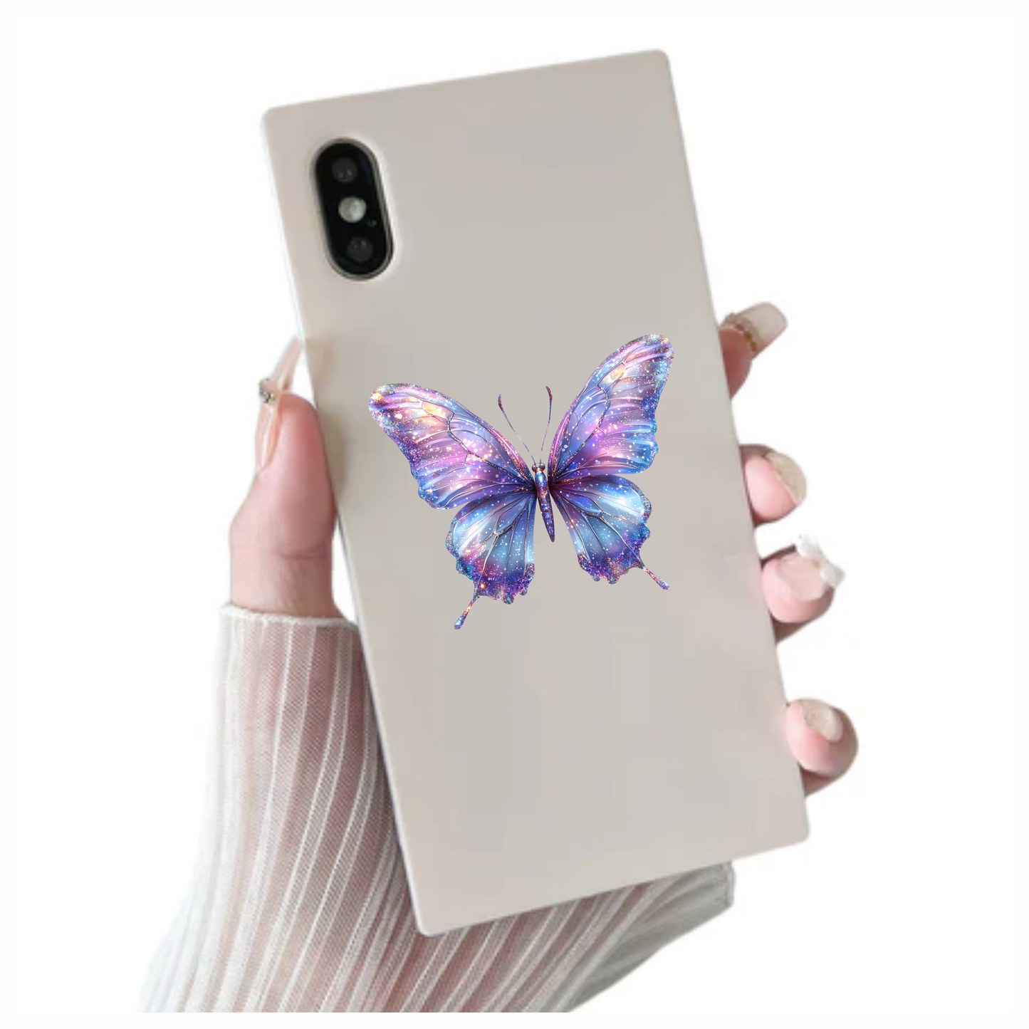 Purple Butterfly Starry Pattern Vinyl Sticker Decal