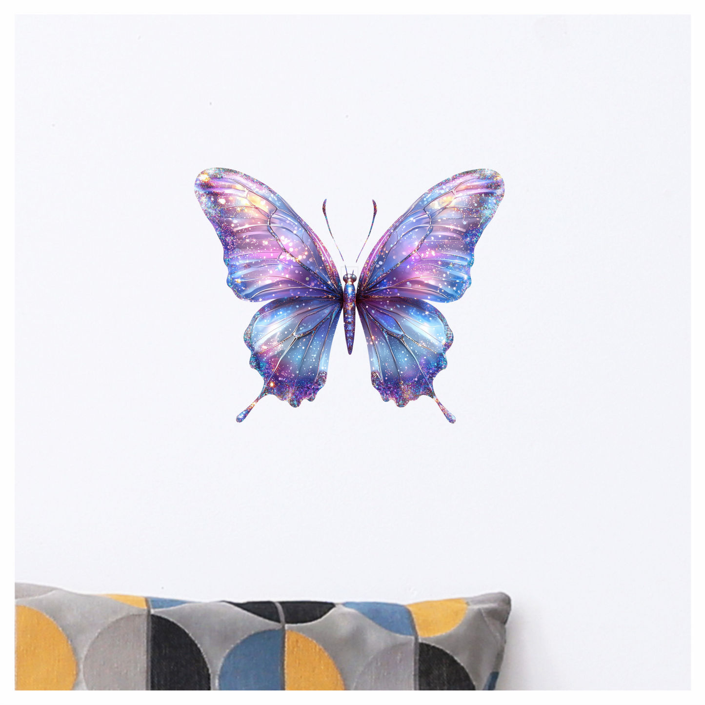 Purple Butterfly Starry Pattern Vinyl Sticker Decal
