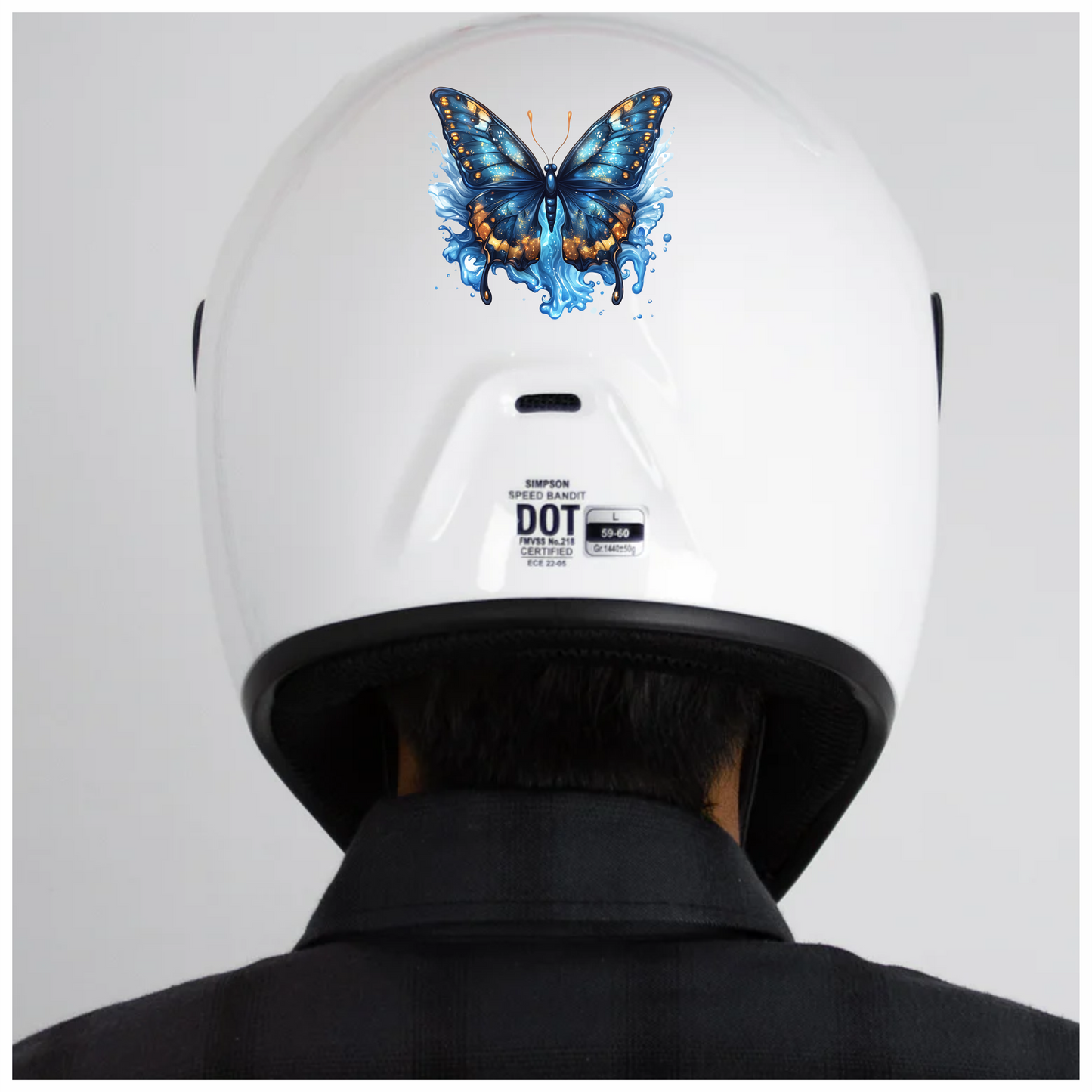Blue Butterfly Water Vinyl Sticker Decal