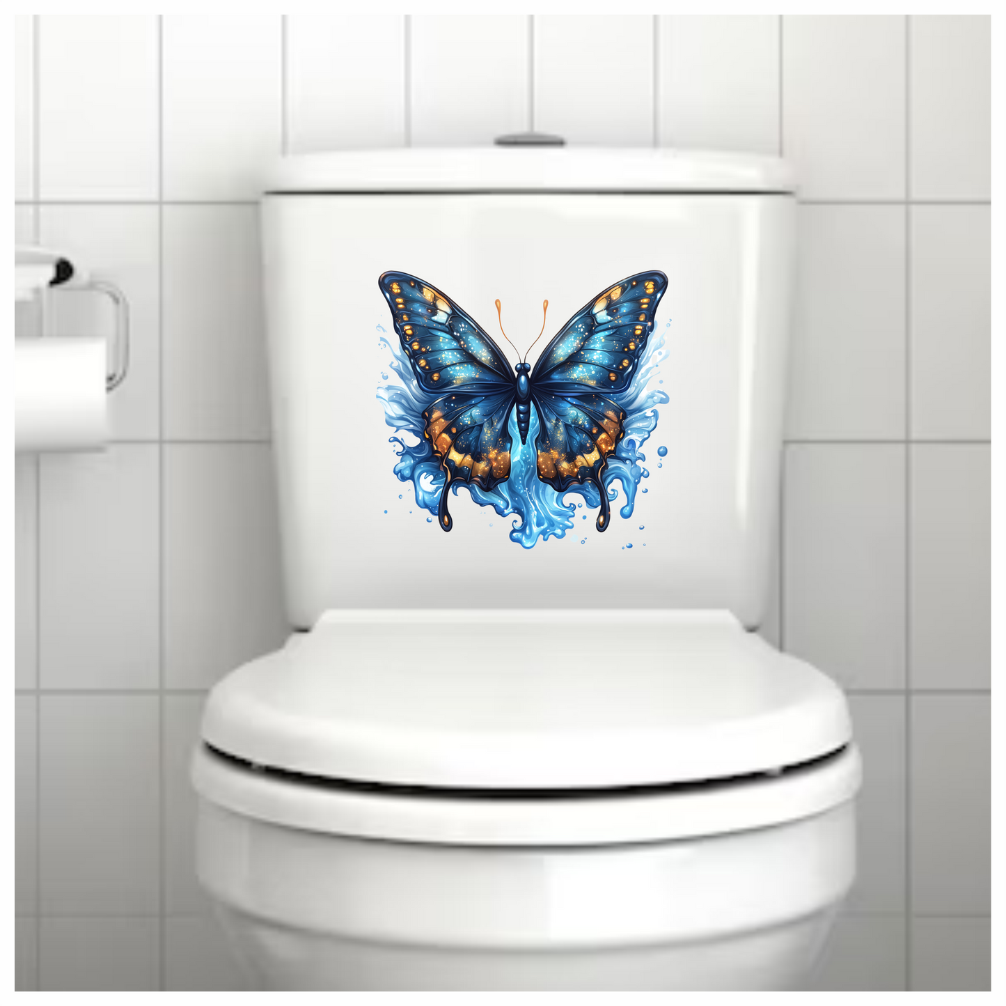 Blue Butterfly Water Vinyl Sticker Decal