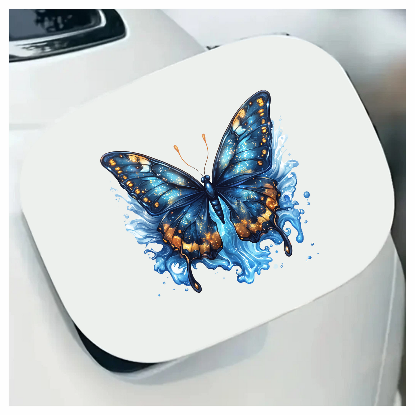 Blue Butterfly Water Vinyl Sticker Decal