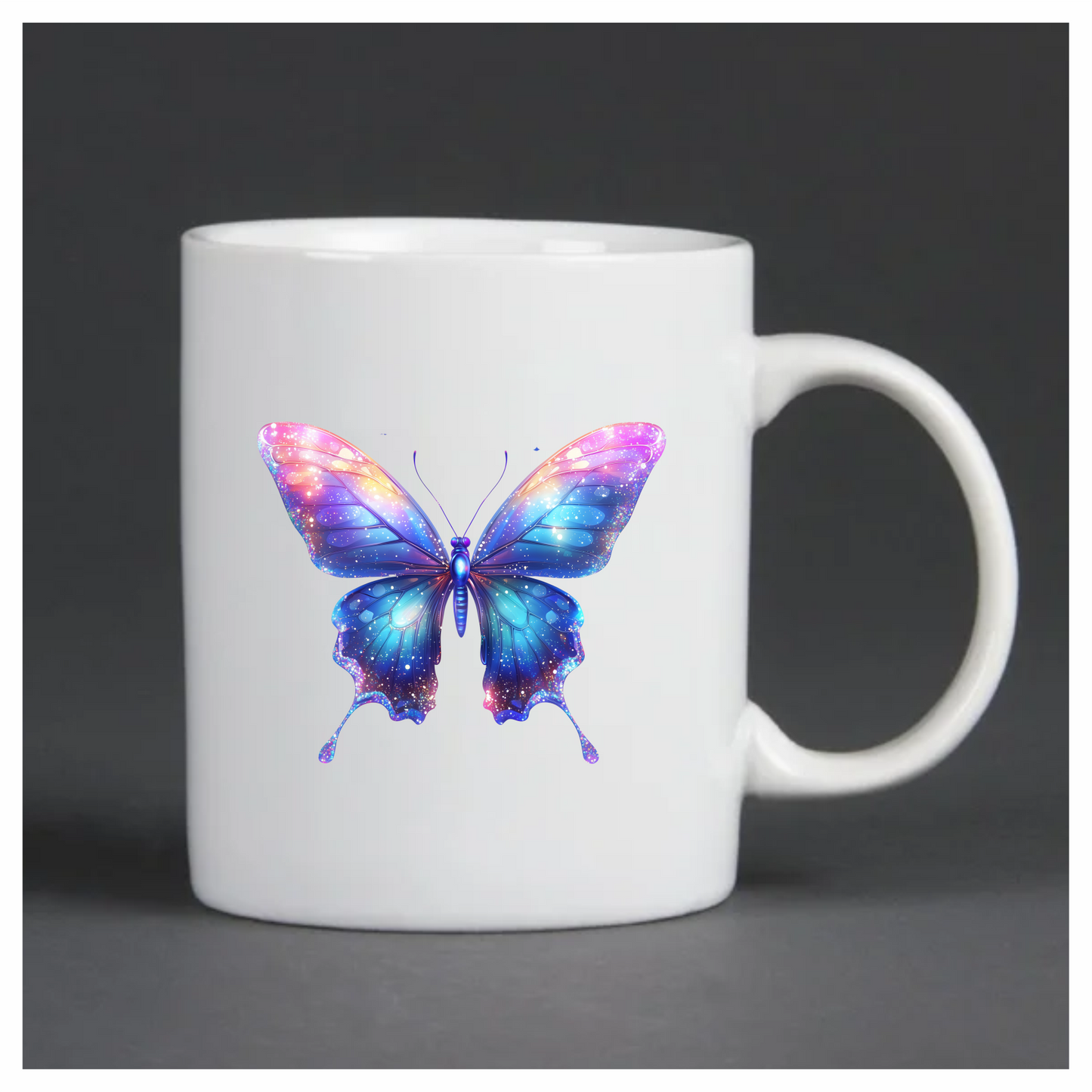 Butterfly Blue Sparkles Wings Colorful Bright Vinyl Sticker Decal