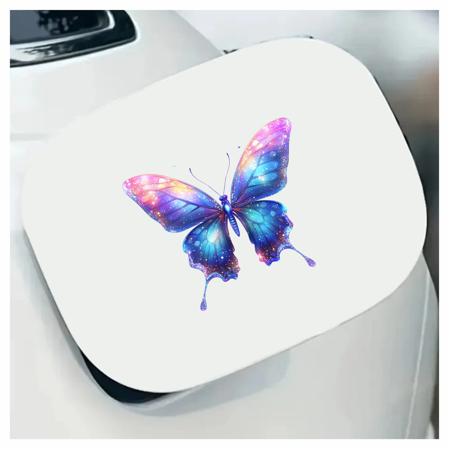 Butterfly Blue Sparkles Wings Colorful Bright Vinyl Sticker Decal