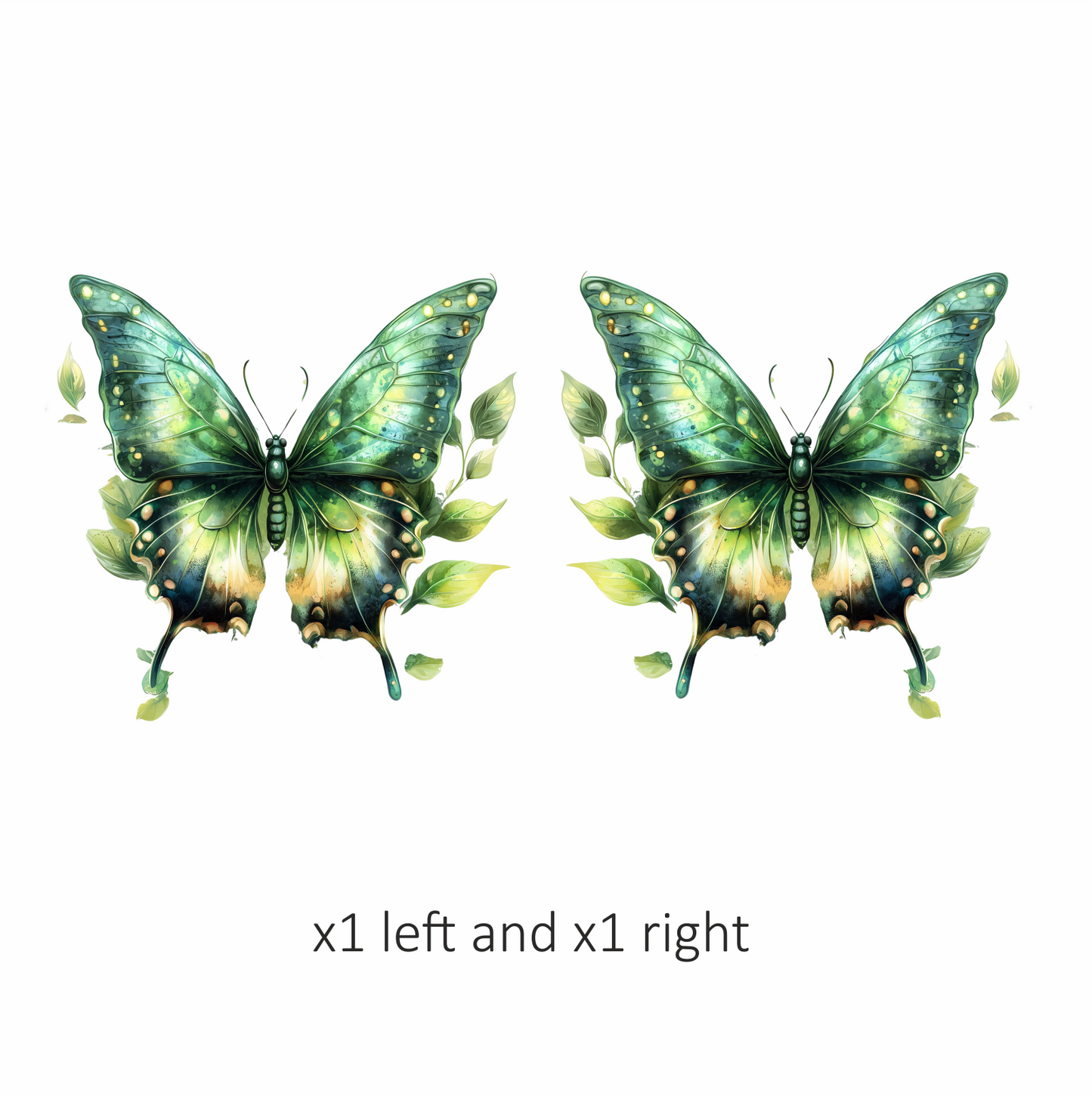 Green Butterfly Leaves Dripping Nature Vinyl Sticker Decal