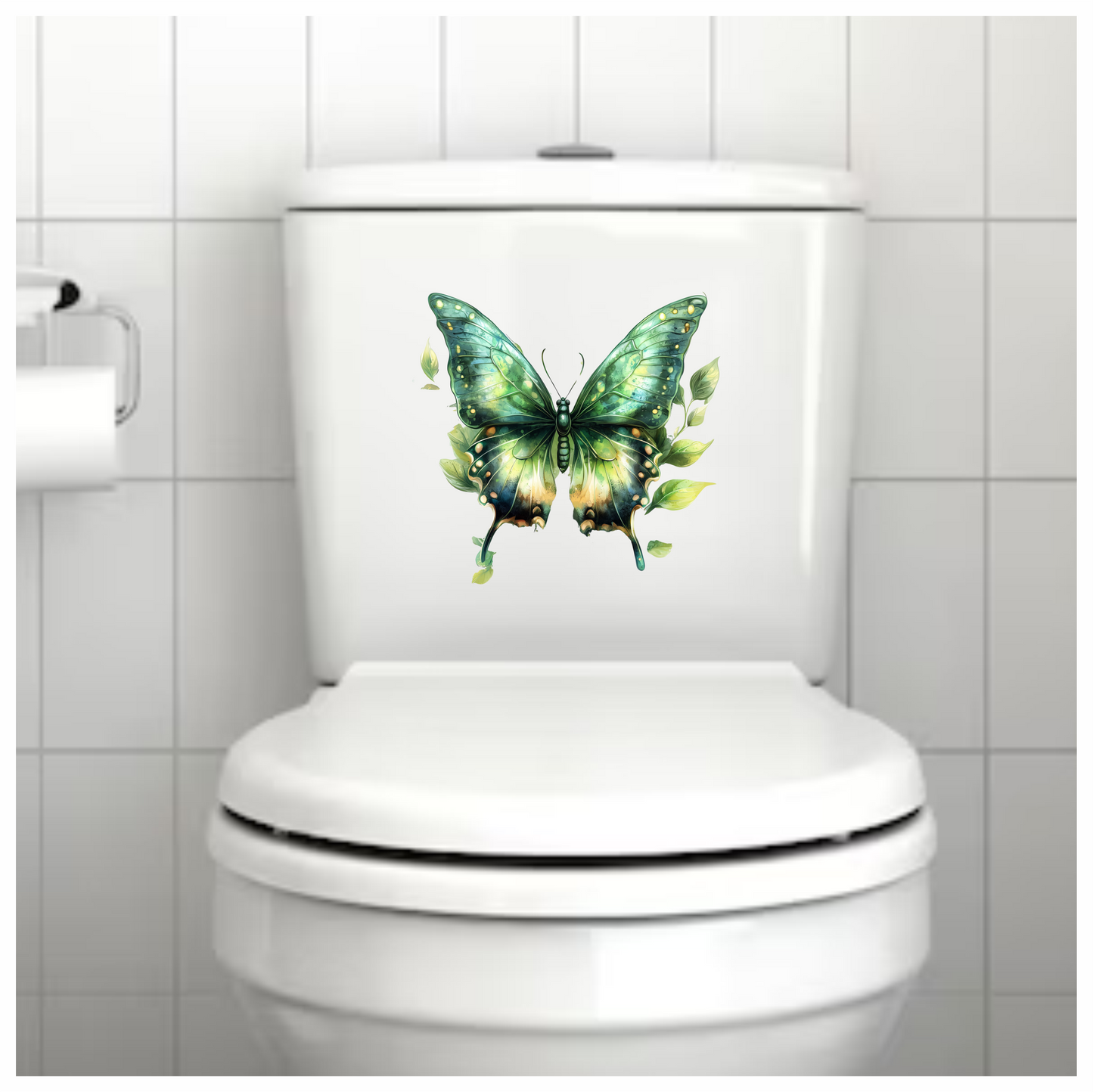 Green Butterfly Leaves Dripping Nature Vinyl Sticker Decal