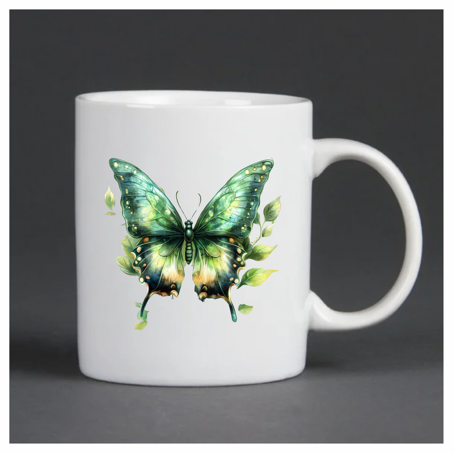 Green Butterfly Leaves Dripping Nature Vinyl Sticker Decal
