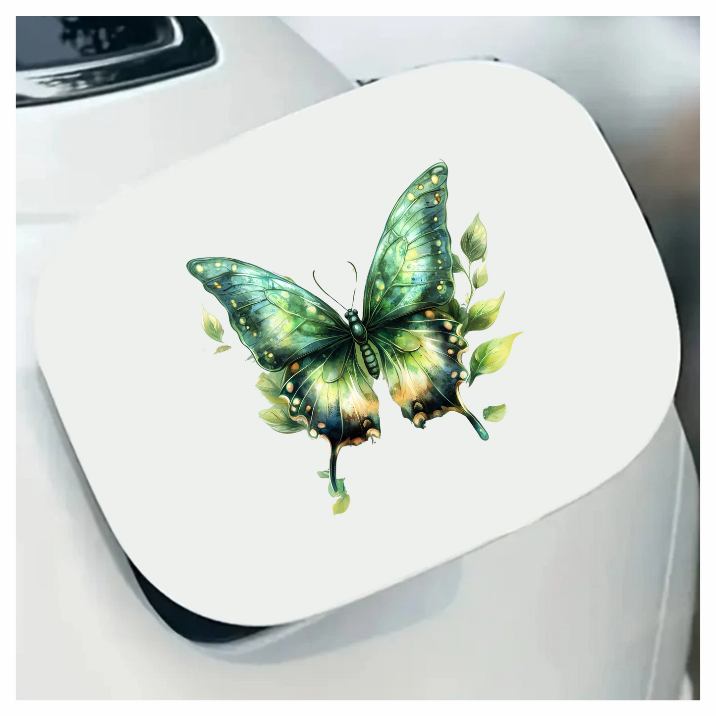 Green Butterfly Leaves Dripping Nature Vinyl Sticker Decal