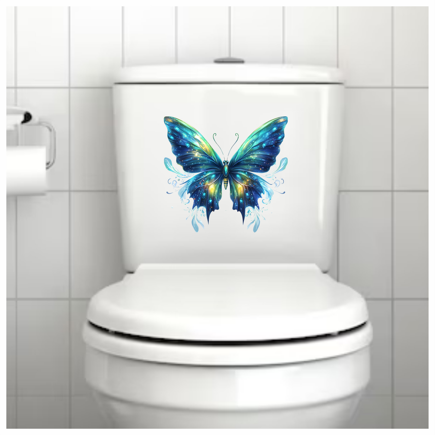 Butterfly Blue Sparkles Wings Animal Vinyl Sticker Decal