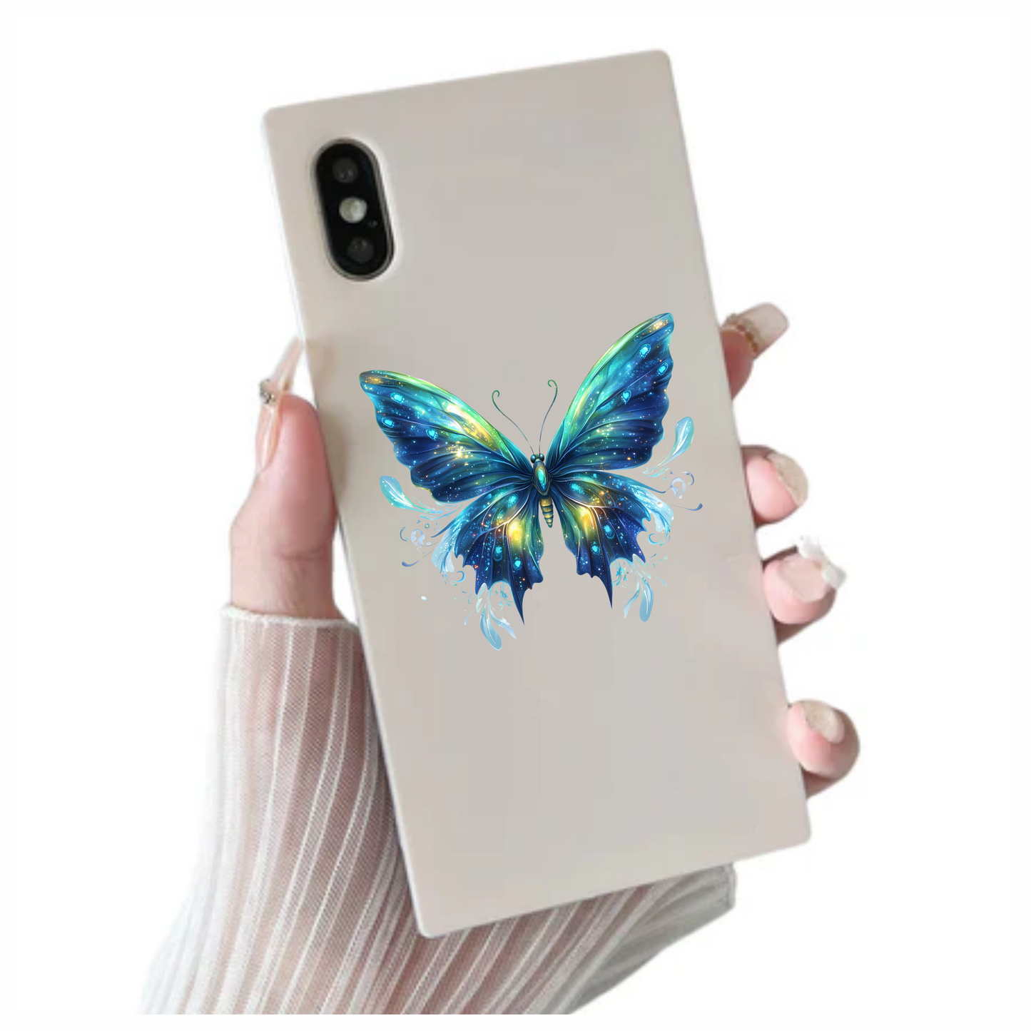 Butterfly Blue Sparkles Wings Animal Vinyl Sticker Decal