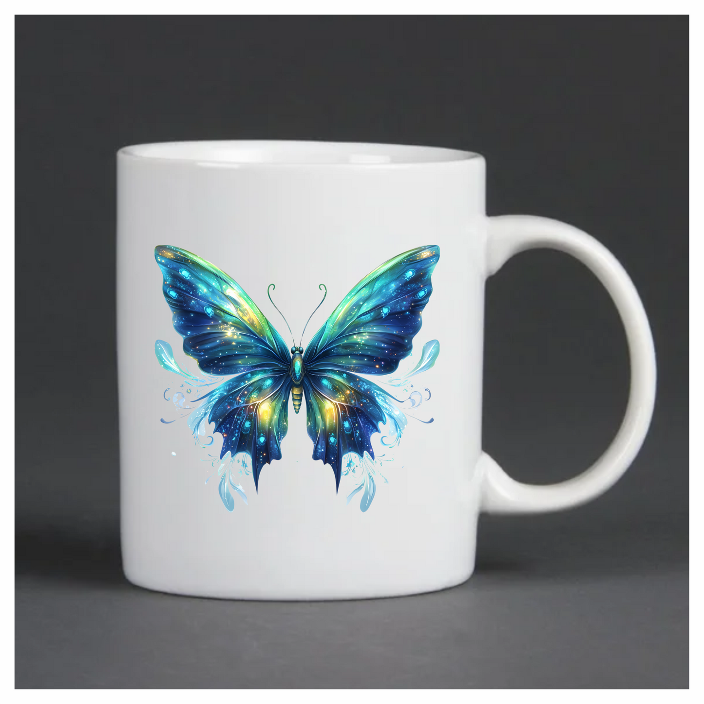 Butterfly Blue Sparkles Wings Animal Vinyl Sticker Decal