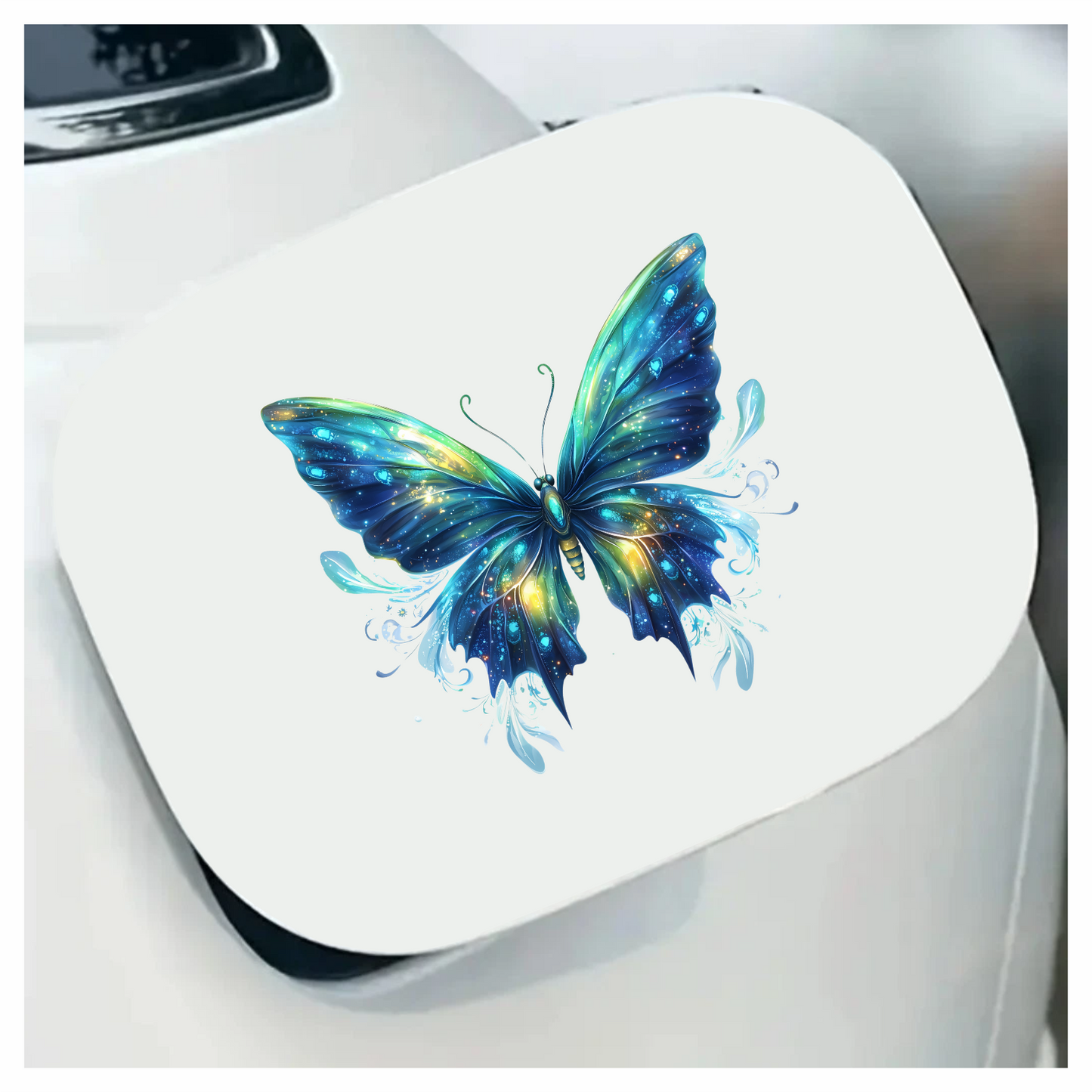 Butterfly Blue Sparkles Wings Animal Vinyl Sticker Decal