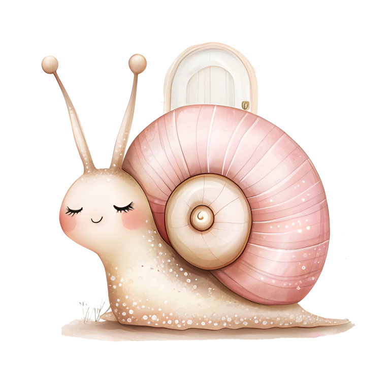 Snail Pink Shell Animal Door Vinyl Sticker Decal