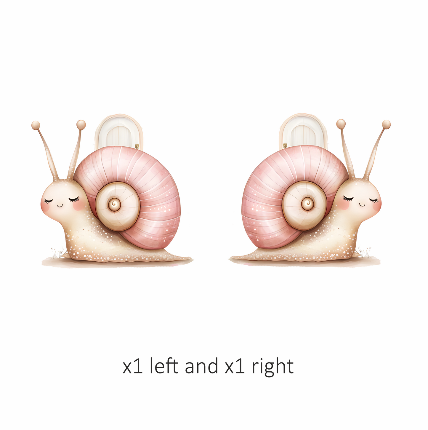 Snail Pink Shell Animal Door Vinyl Sticker Decal