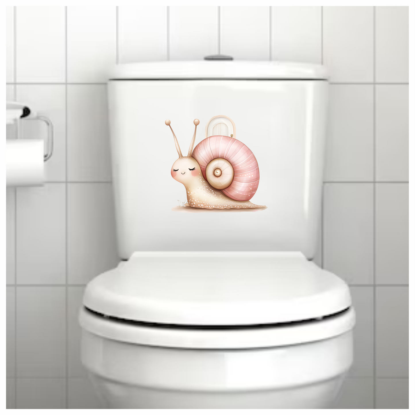 Snail Pink Shell Animal Door Vinyl Sticker Decal