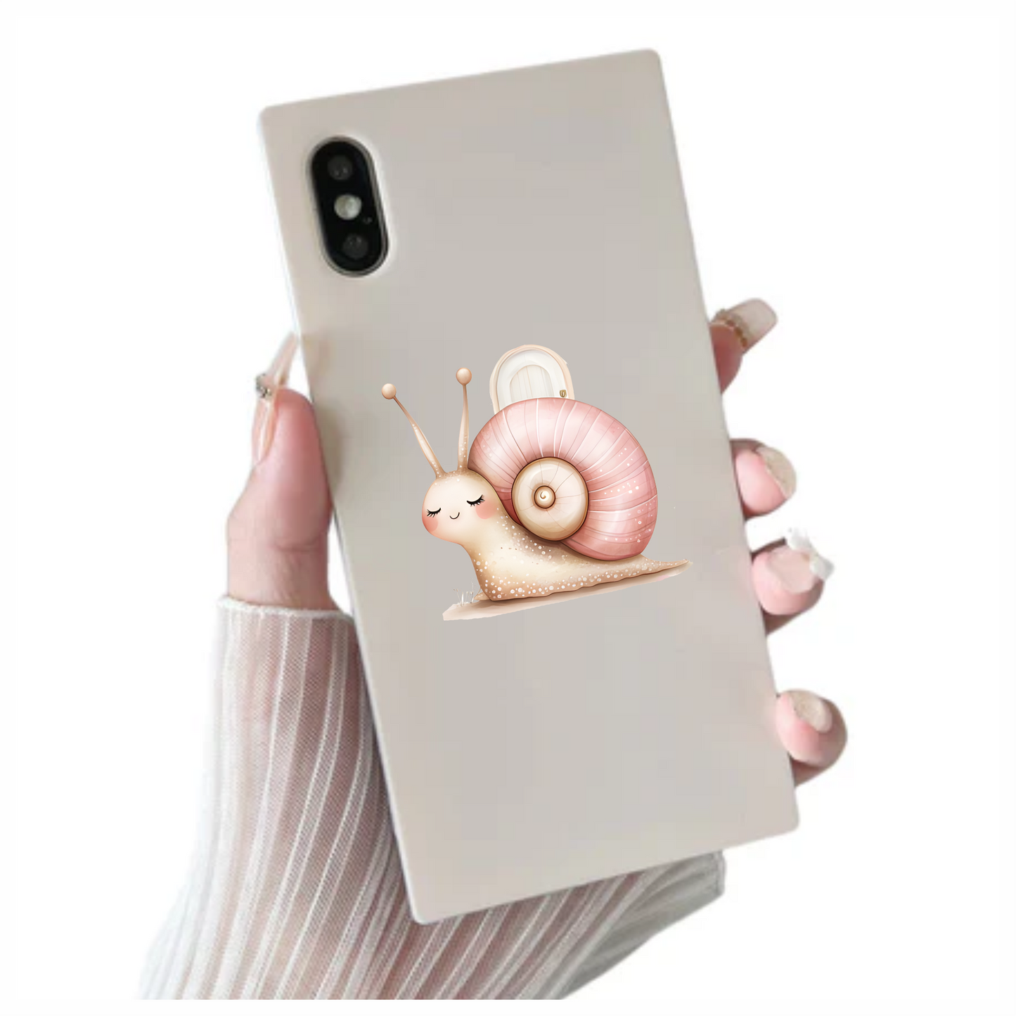 Snail Pink Shell Animal Door Vinyl Sticker Decal