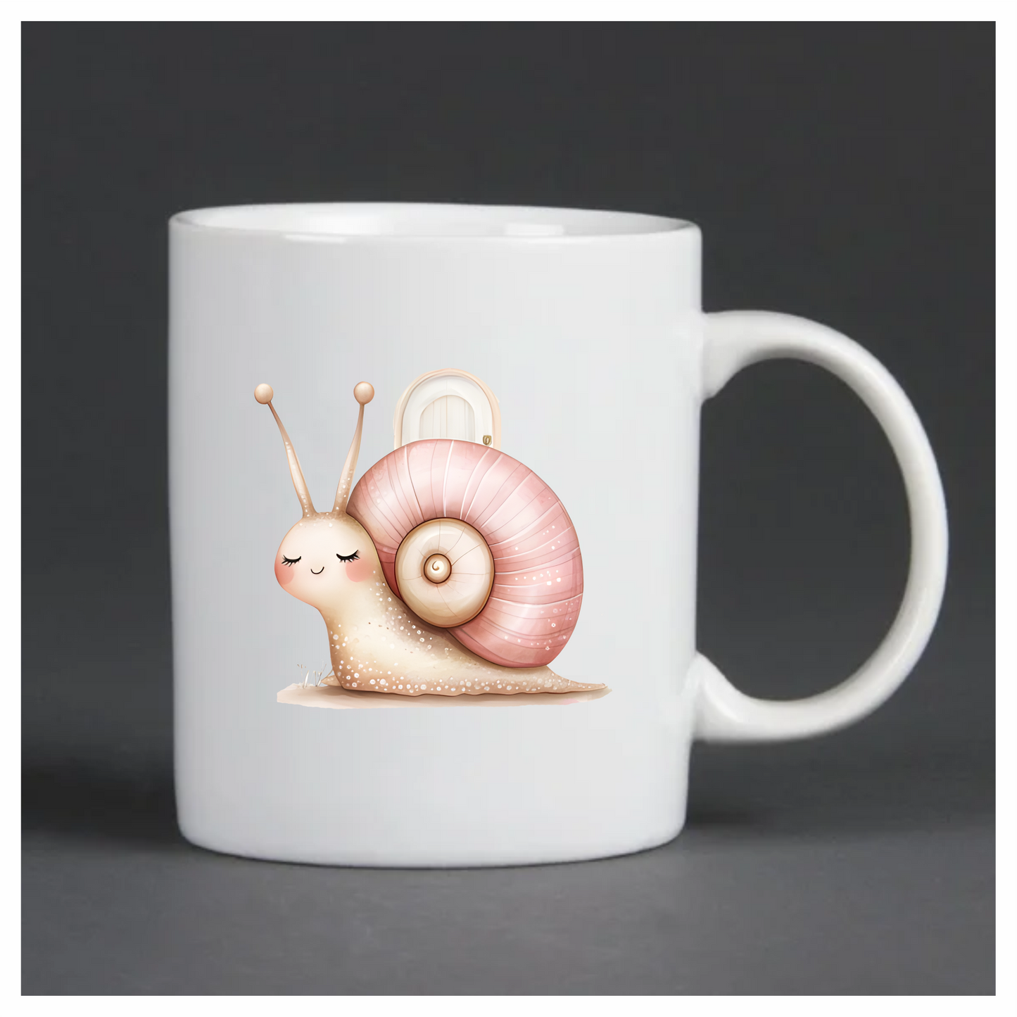 Snail Pink Shell Animal Door Vinyl Sticker Decal