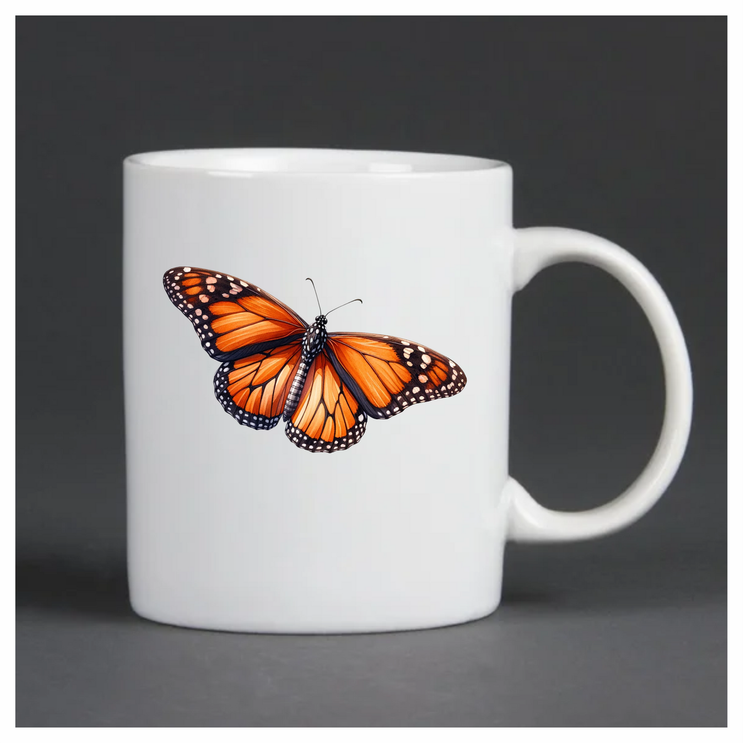 Monarch Butterfly Orange Black Wings Vinyl Sticker Decal