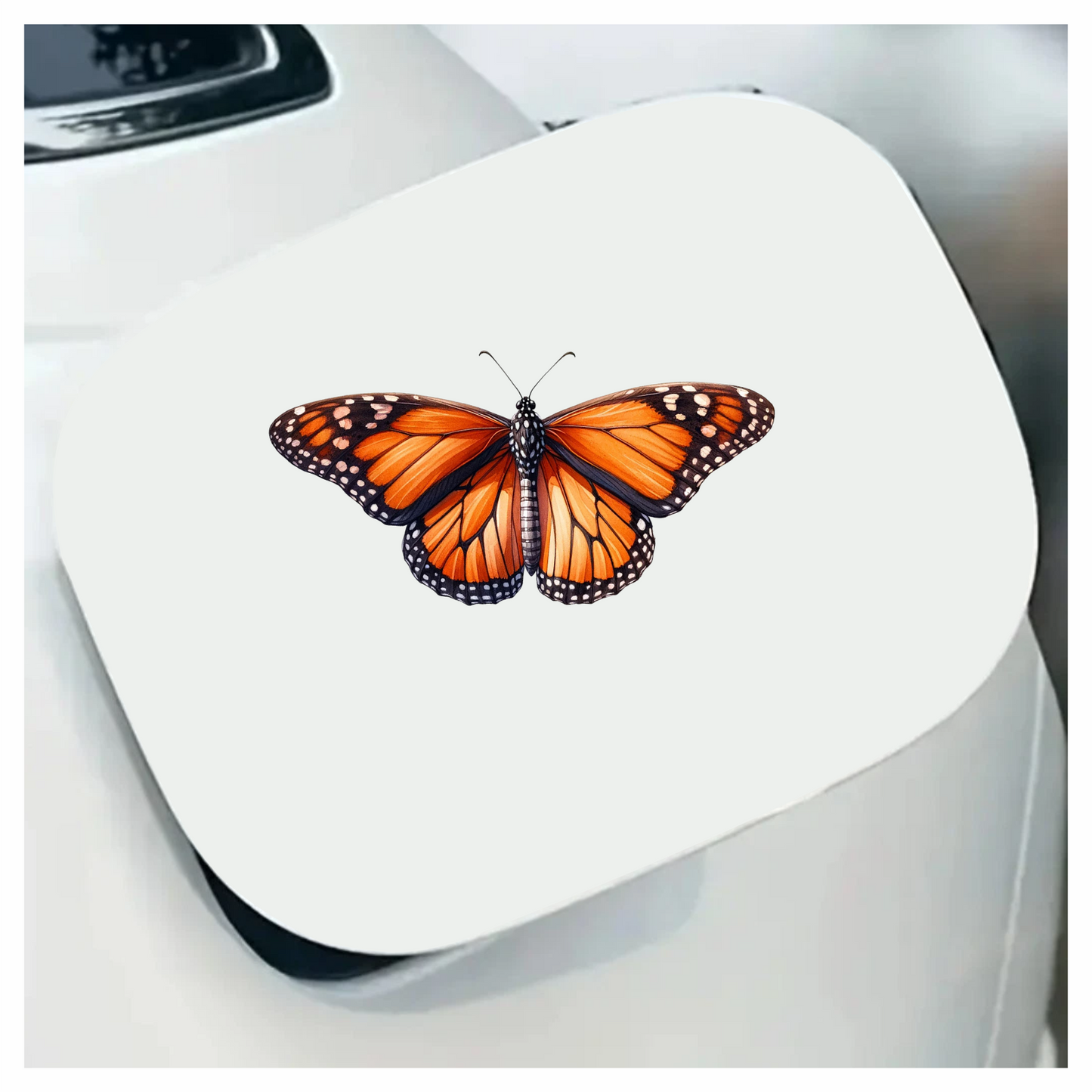 Monarch Butterfly Orange Black Wings Vinyl Sticker Decal