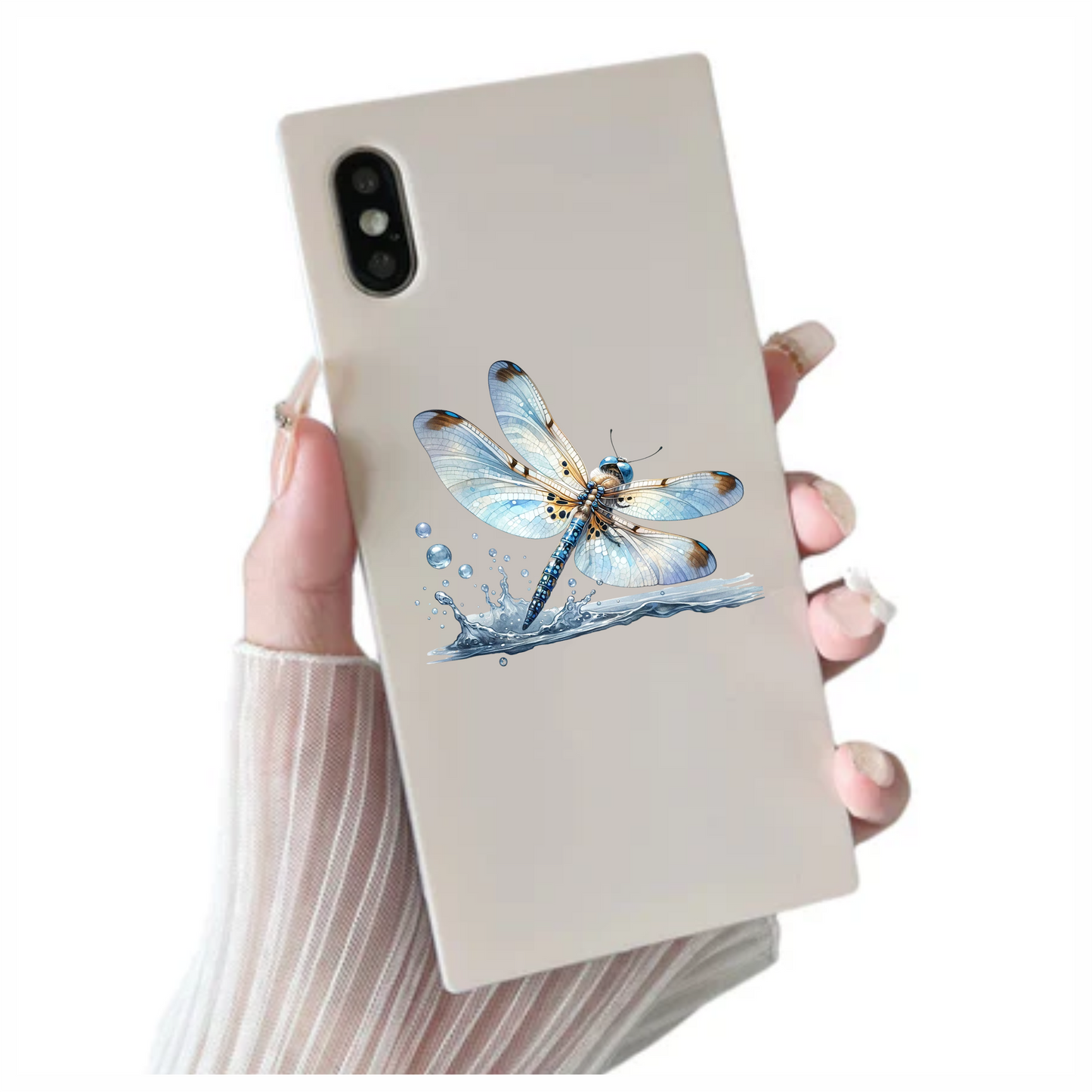 Dragonfly Blue Water Splash Vinyl Sticker Decal