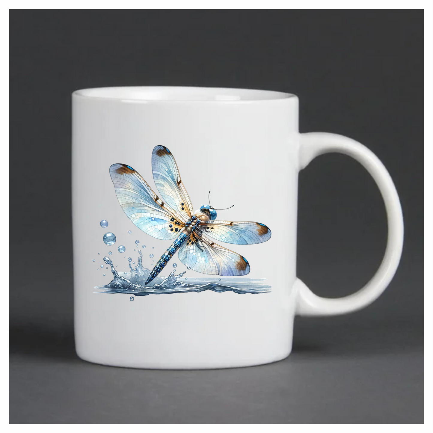 Dragonfly Blue Water Splash Vinyl Sticker Decal