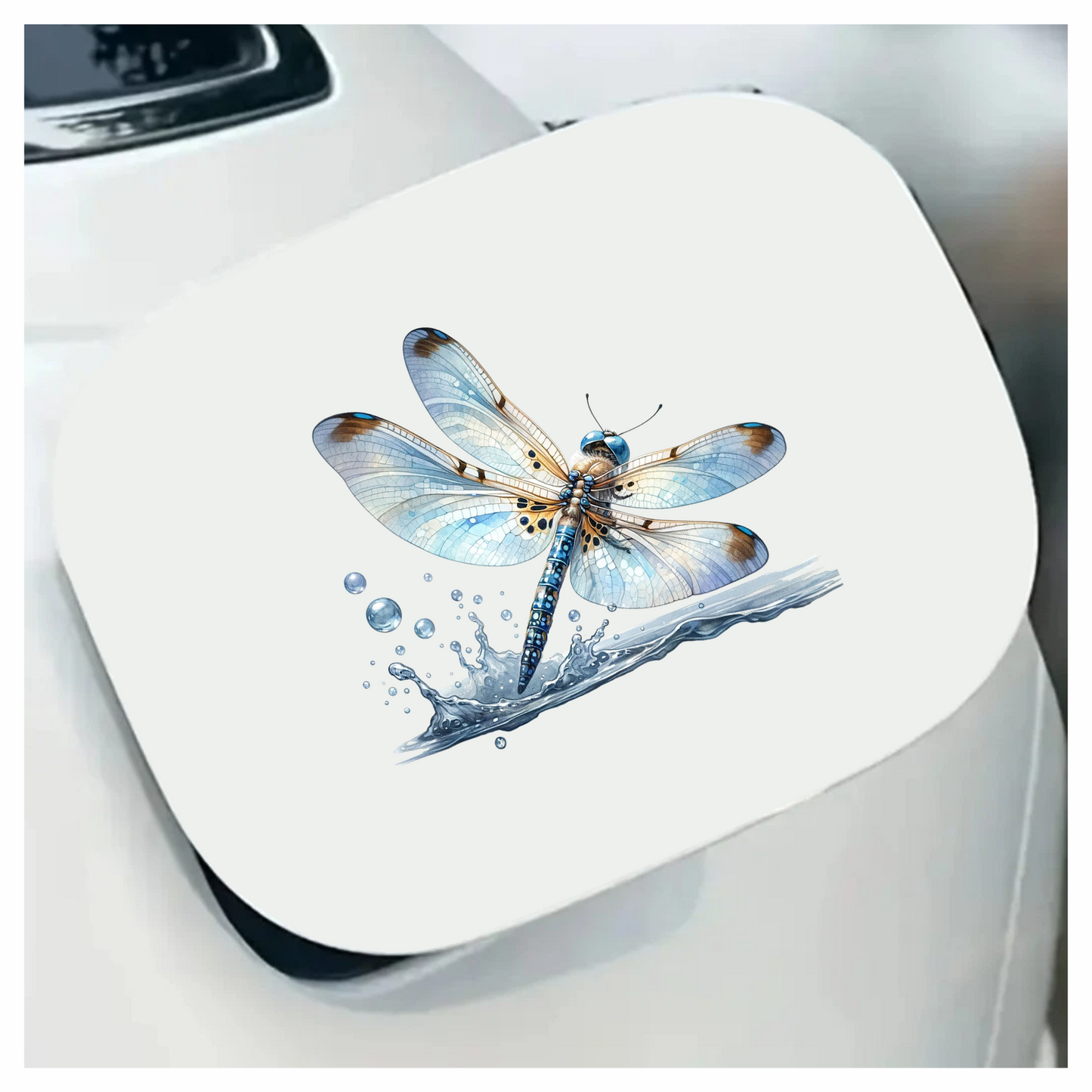 Dragonfly Blue Water Splash Vinyl Sticker Decal