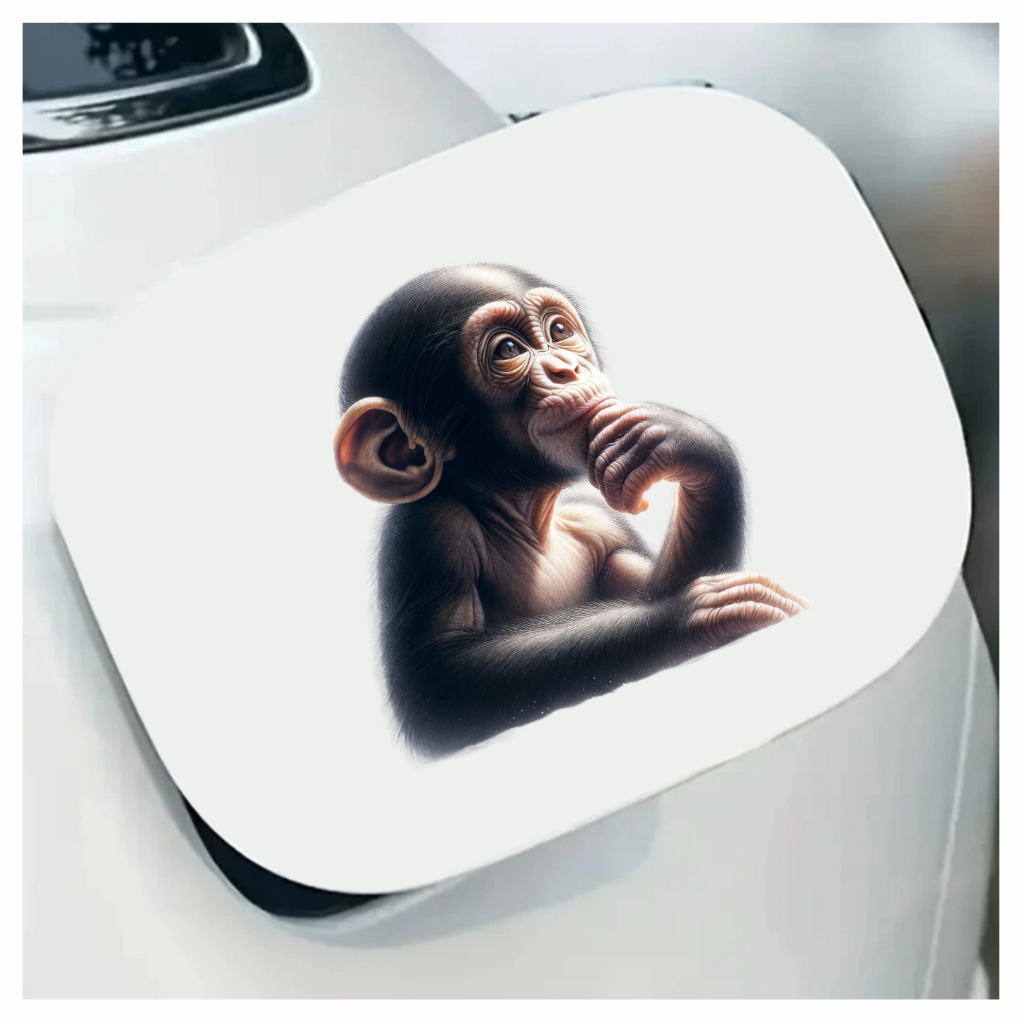 Monkey Black Thoughtful Animal Vinyl Sticker Decal