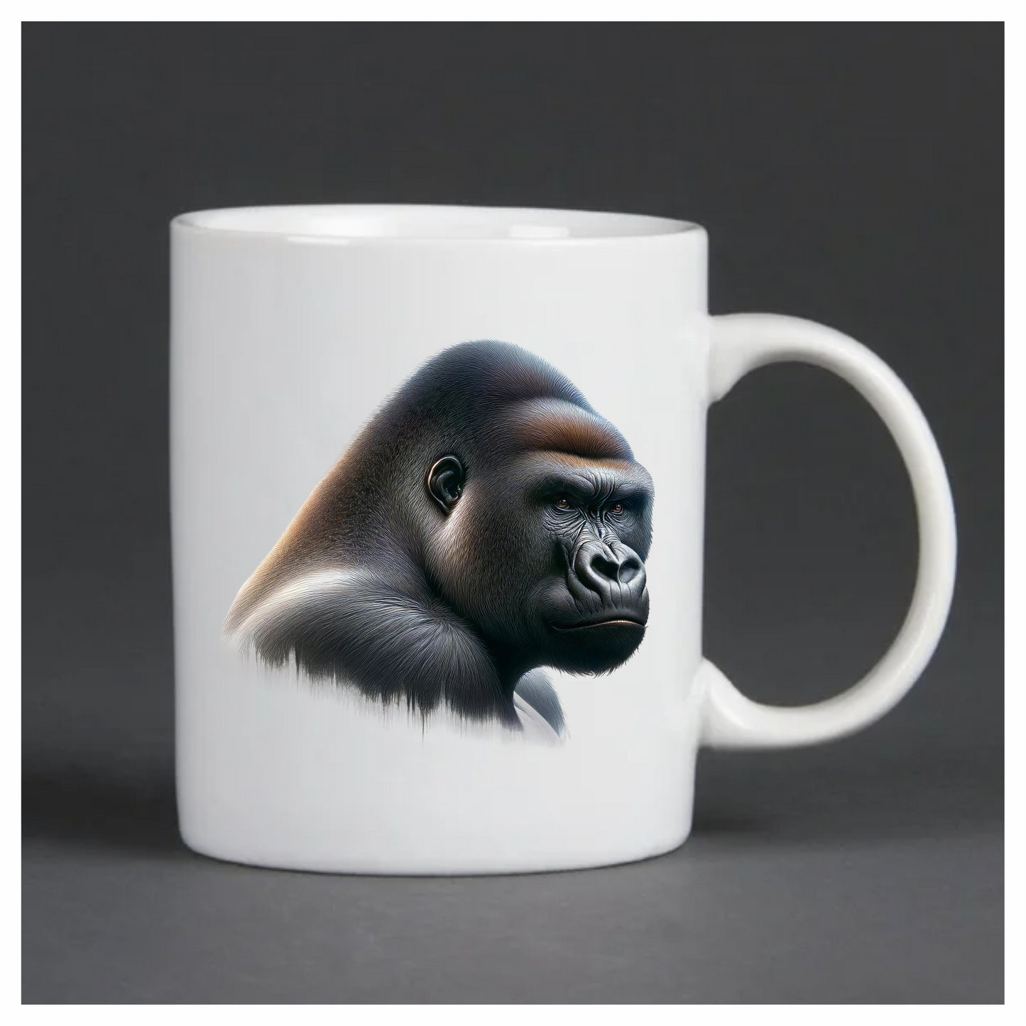 Gorilla Black Fur Face Vinyl Sticker Decal
