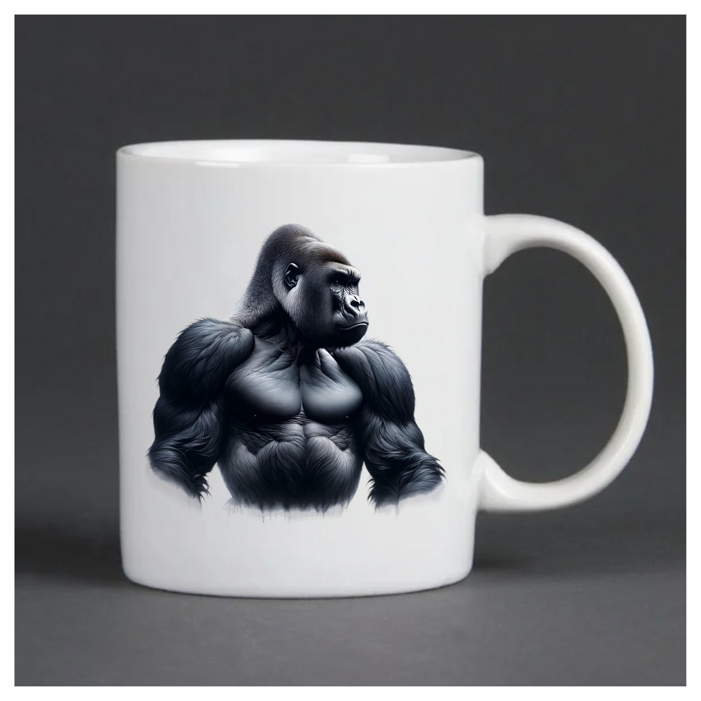 Gorilla Black Strong Muscular Animal Vinyl Sticker Decal