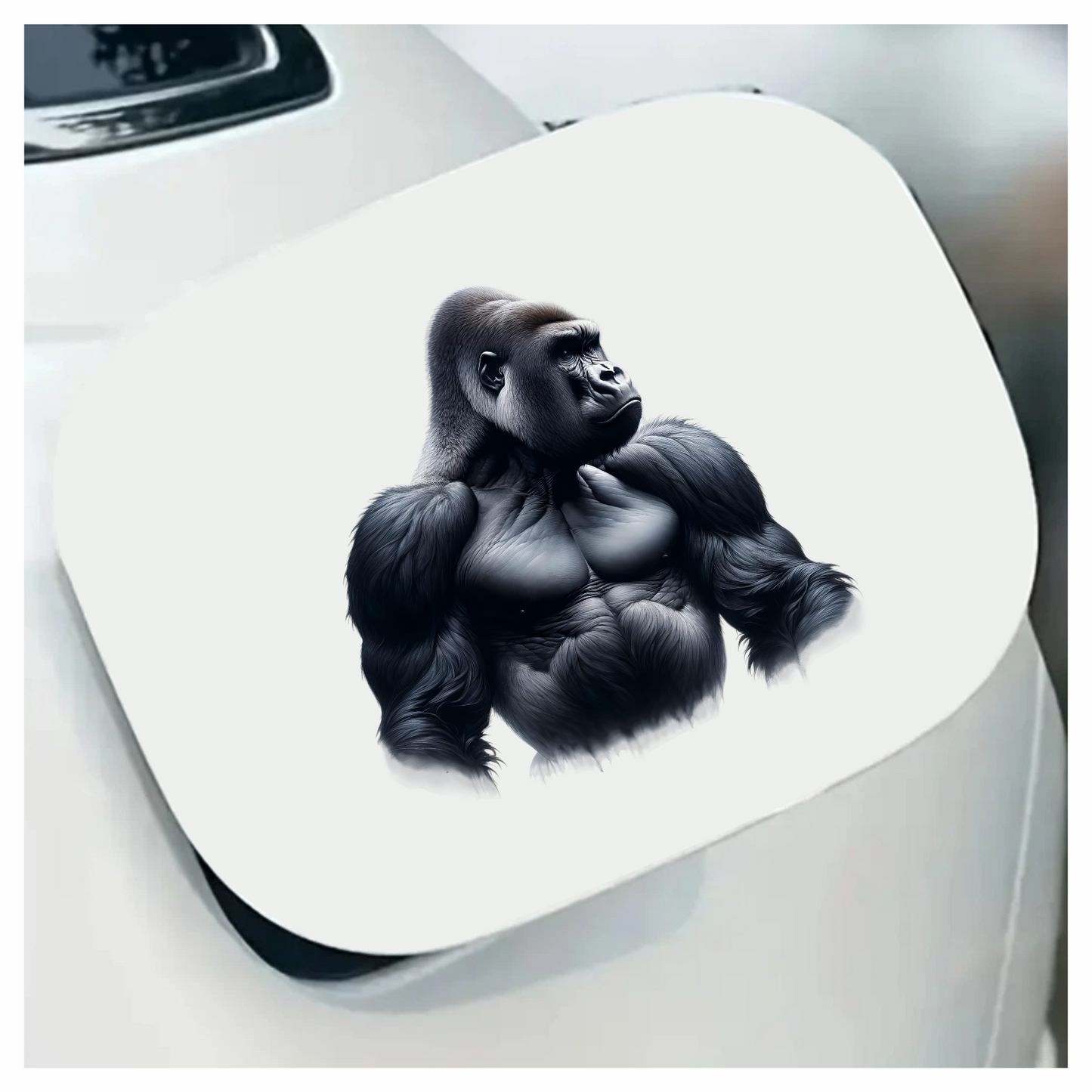 Gorilla Black Strong Muscular Animal Vinyl Sticker Decal